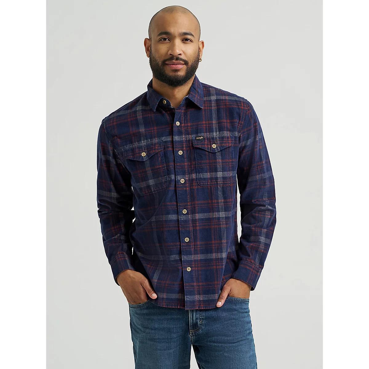 Men's Corduroy Shirt in Dark Sapphire Product Image