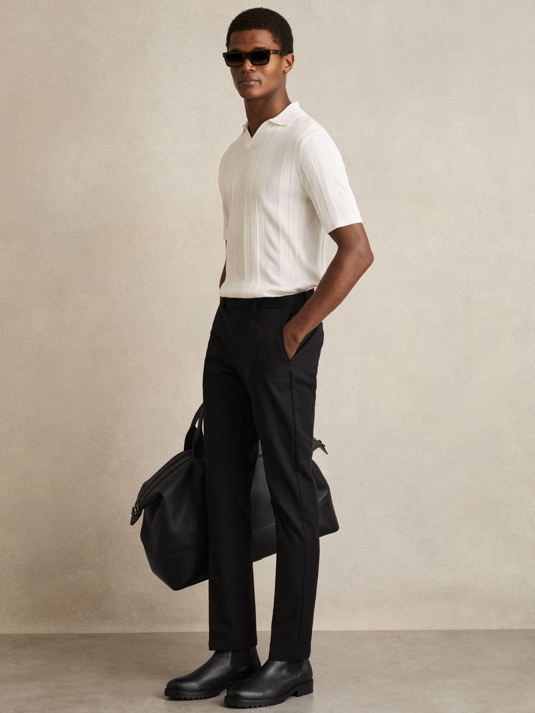 Leather Rubber Sole Chelsea Boots in Black Product Image