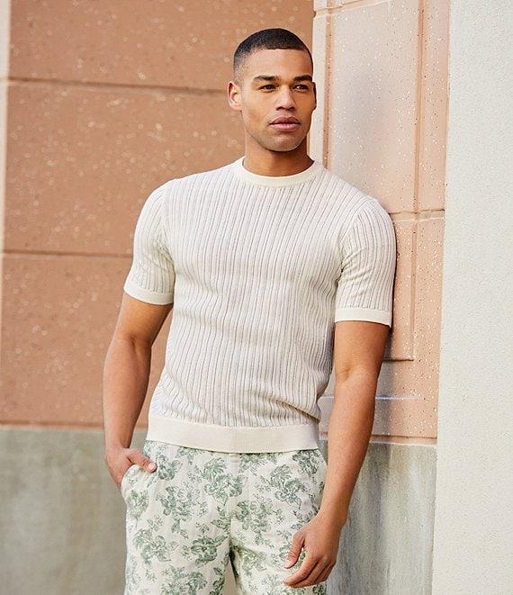 Murano From The Garden Collection Textured Knit Short Sleeve T-Shirt Product Image