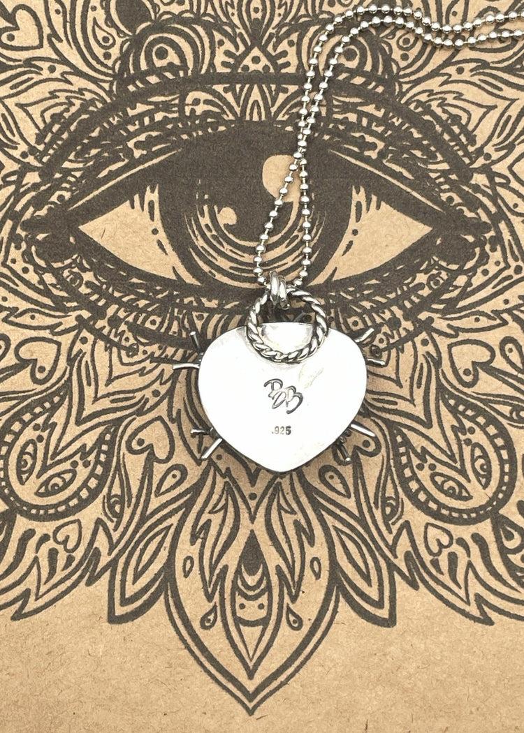 Sterling Silver Rose Quartz Heart Pendant Necklace Product Image