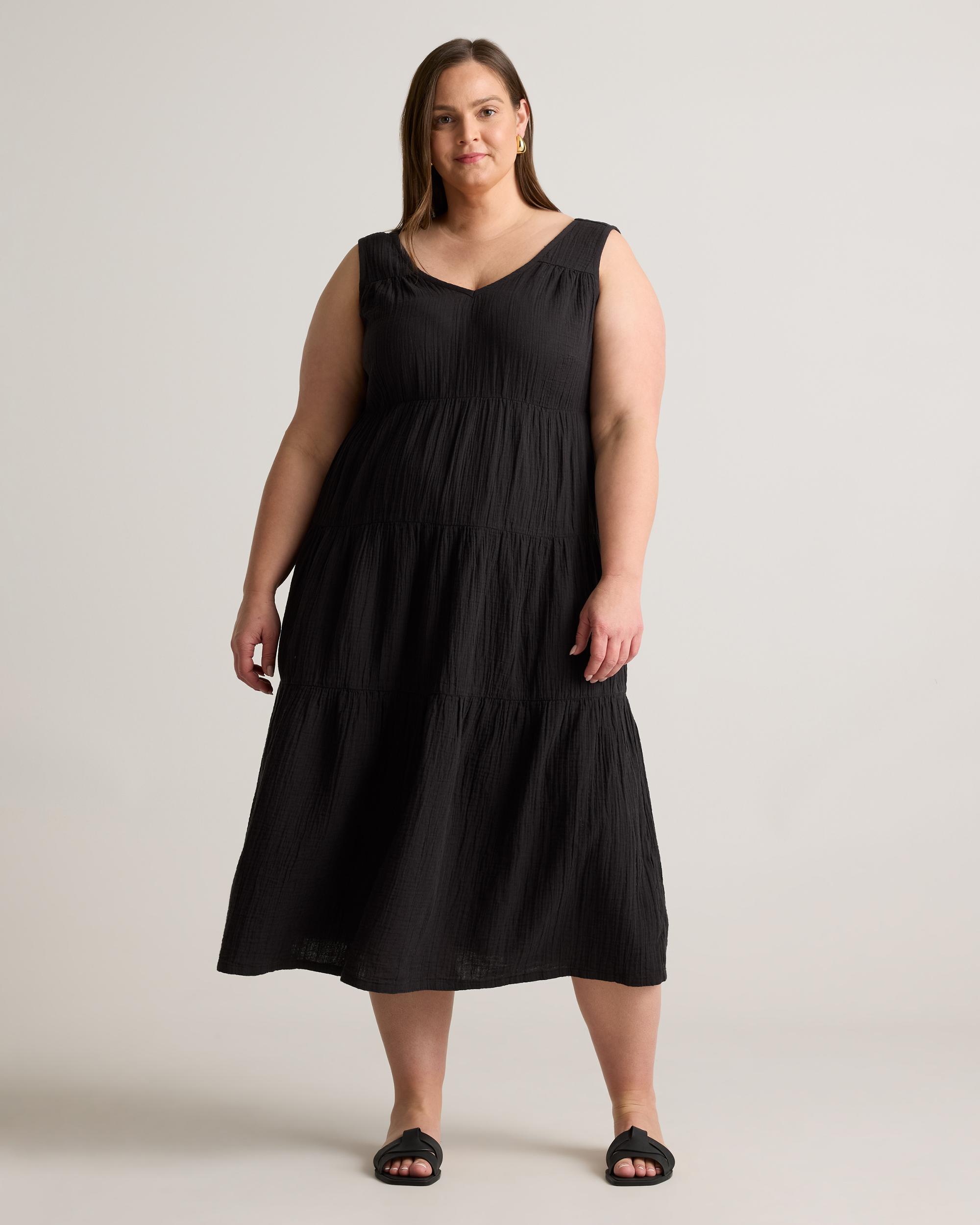 Quince | Women's Gauze Tiered Maxi Dress Organic Cotton Product Image