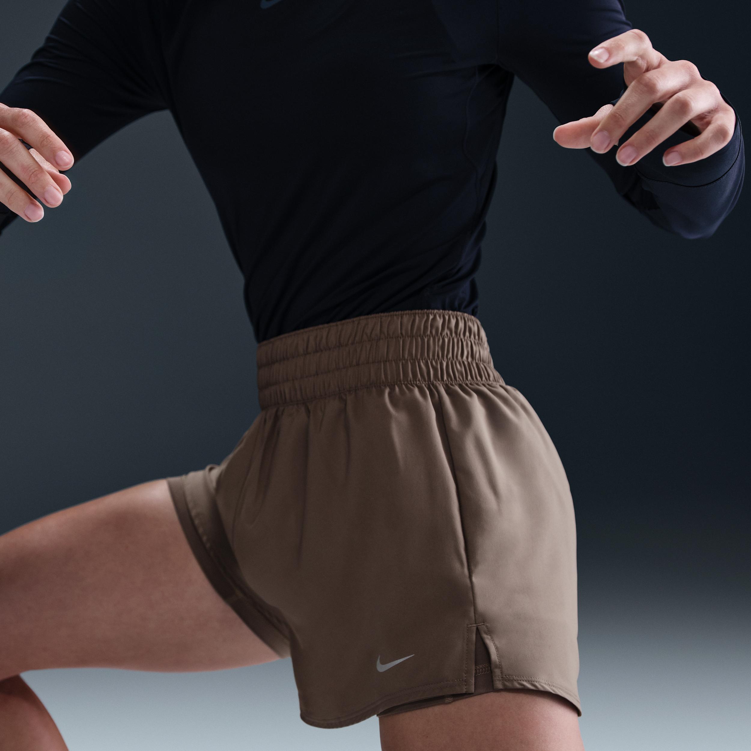 Nike Women's One Dri-FIT High-Waisted 3" 2-in-1 Shorts Product Image