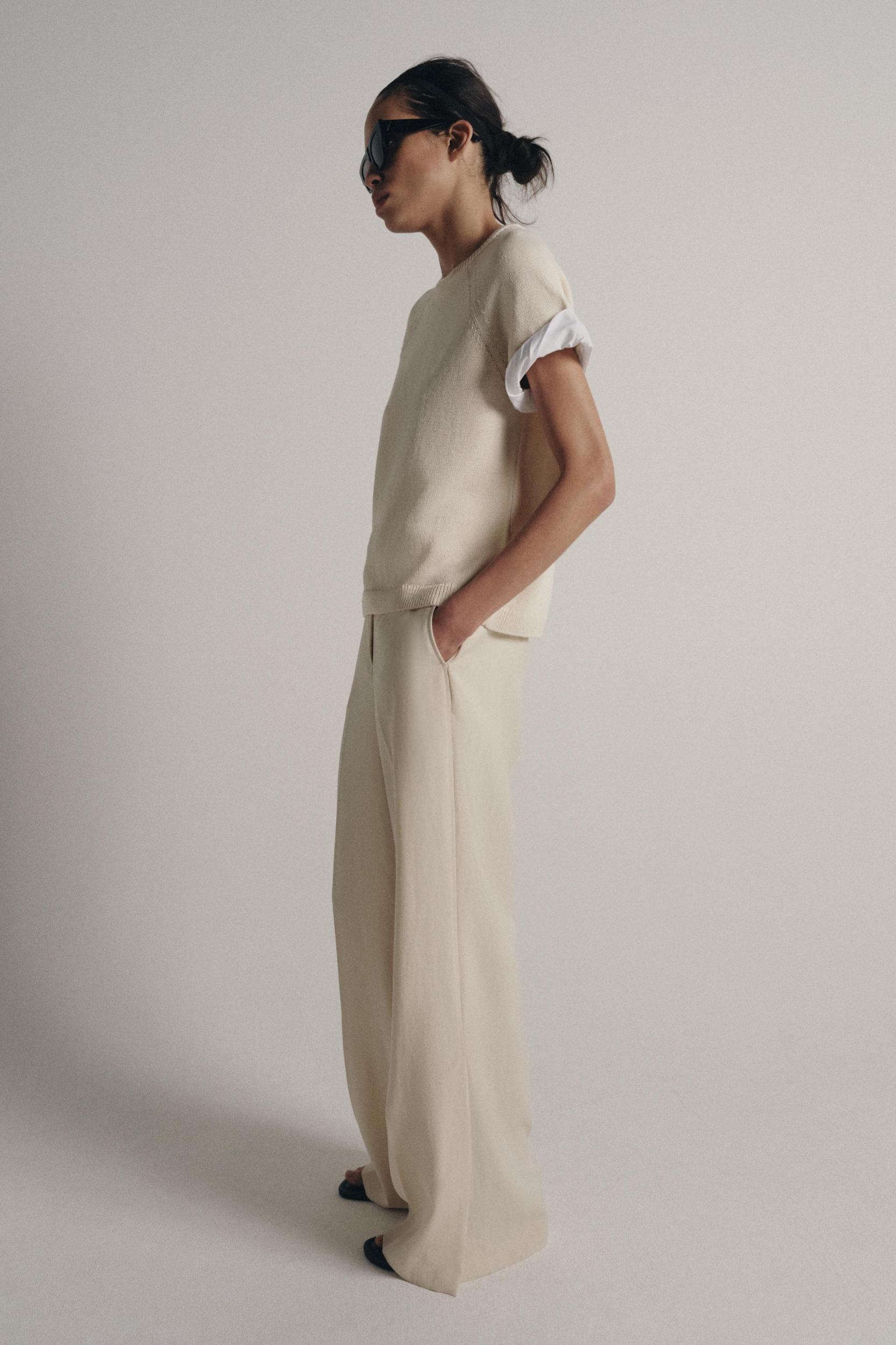 COMBINED TURN-UP SLEEVE KNIT JUMPER Product Image