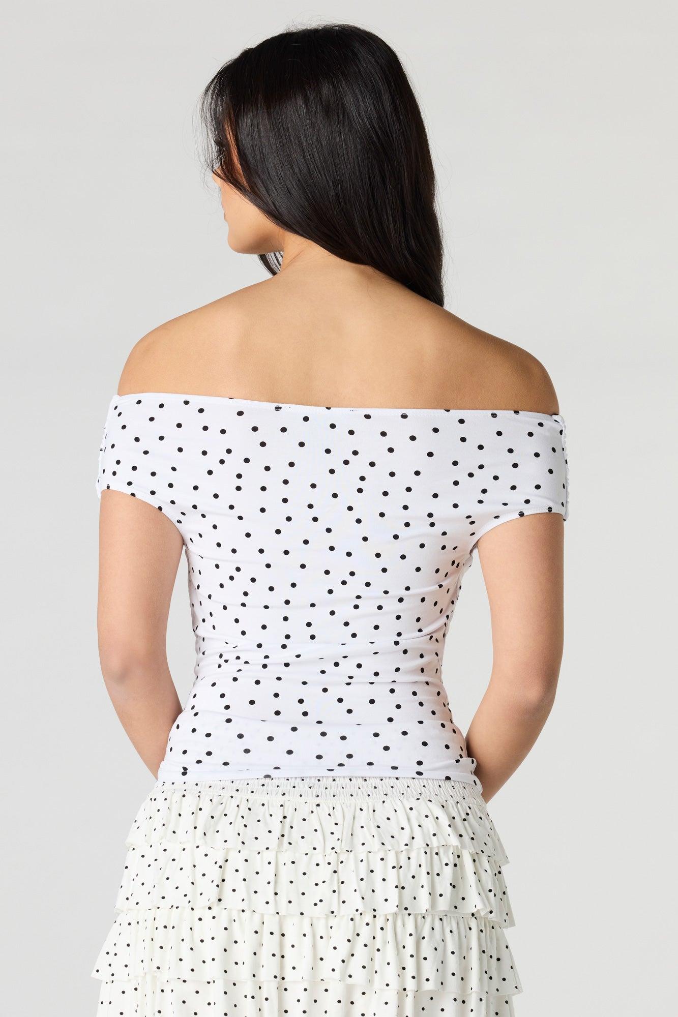 Ruched Off Shoulder Top Female Product Image