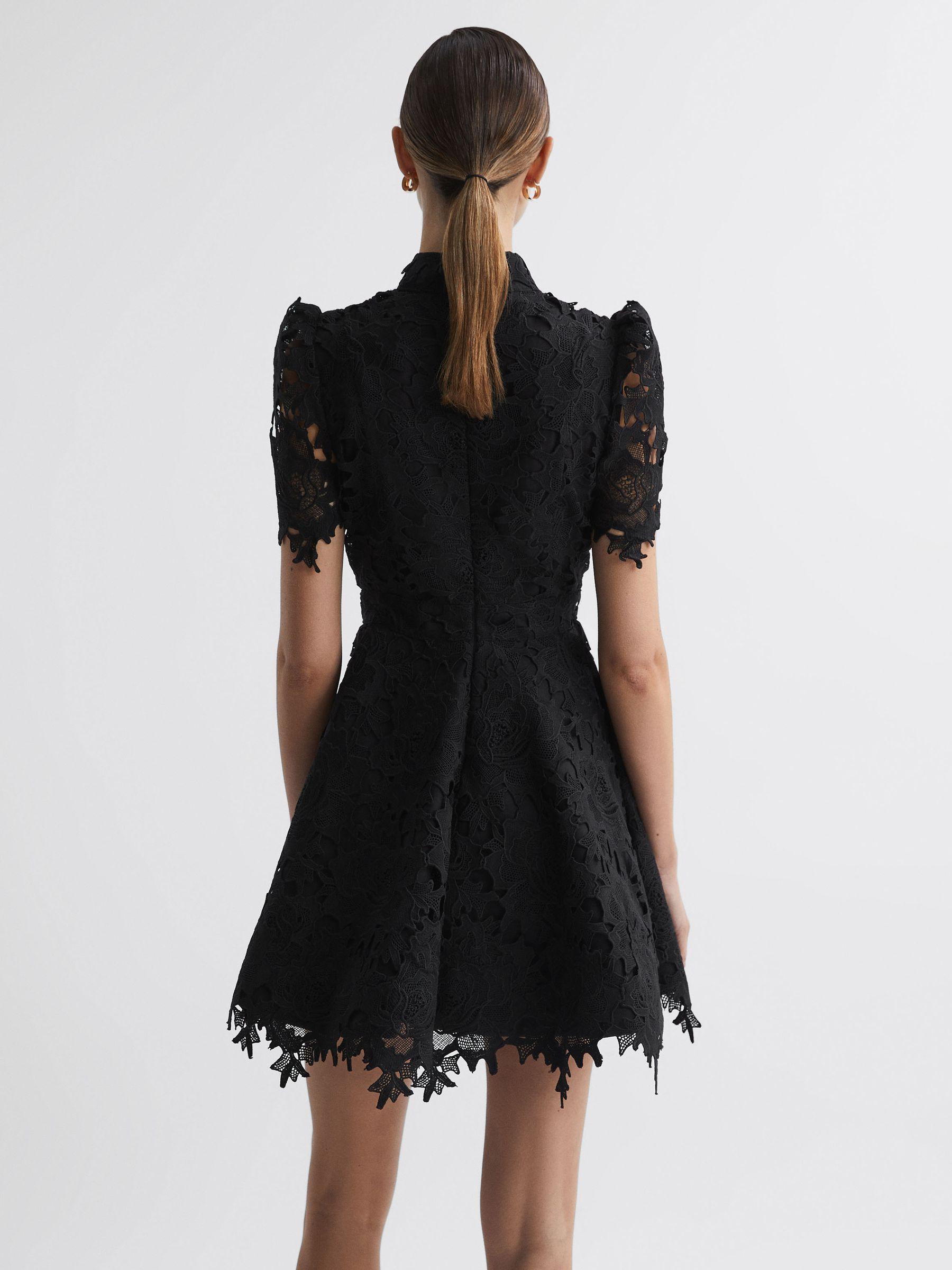 Leo Lin Lace Mini Dress in Ebony Product Image