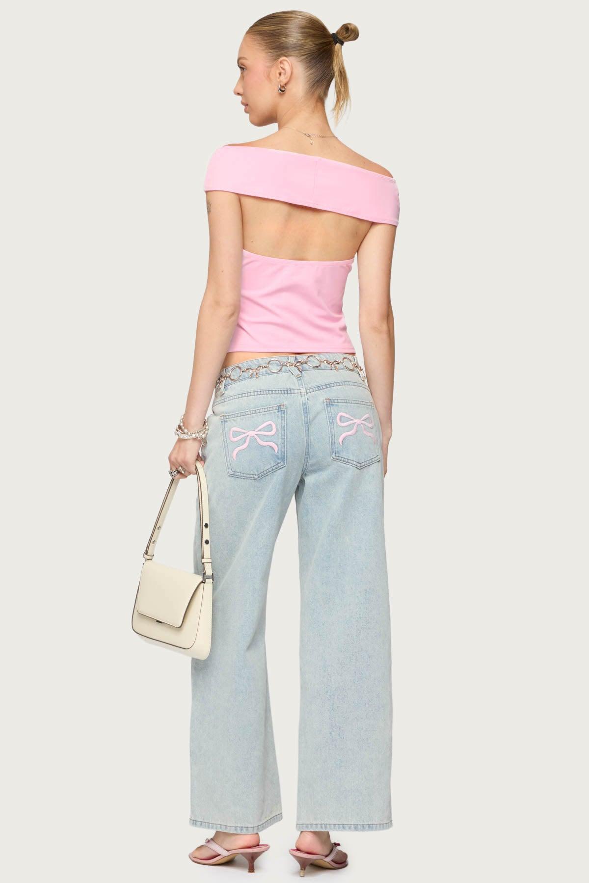 Mikkey Cut Out Off Shoulder Top Product Image