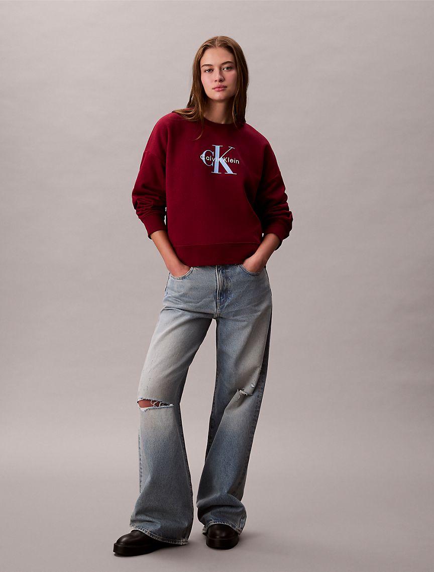 Monogram Logo Fleece Relaxed Sweatshirt Product Image