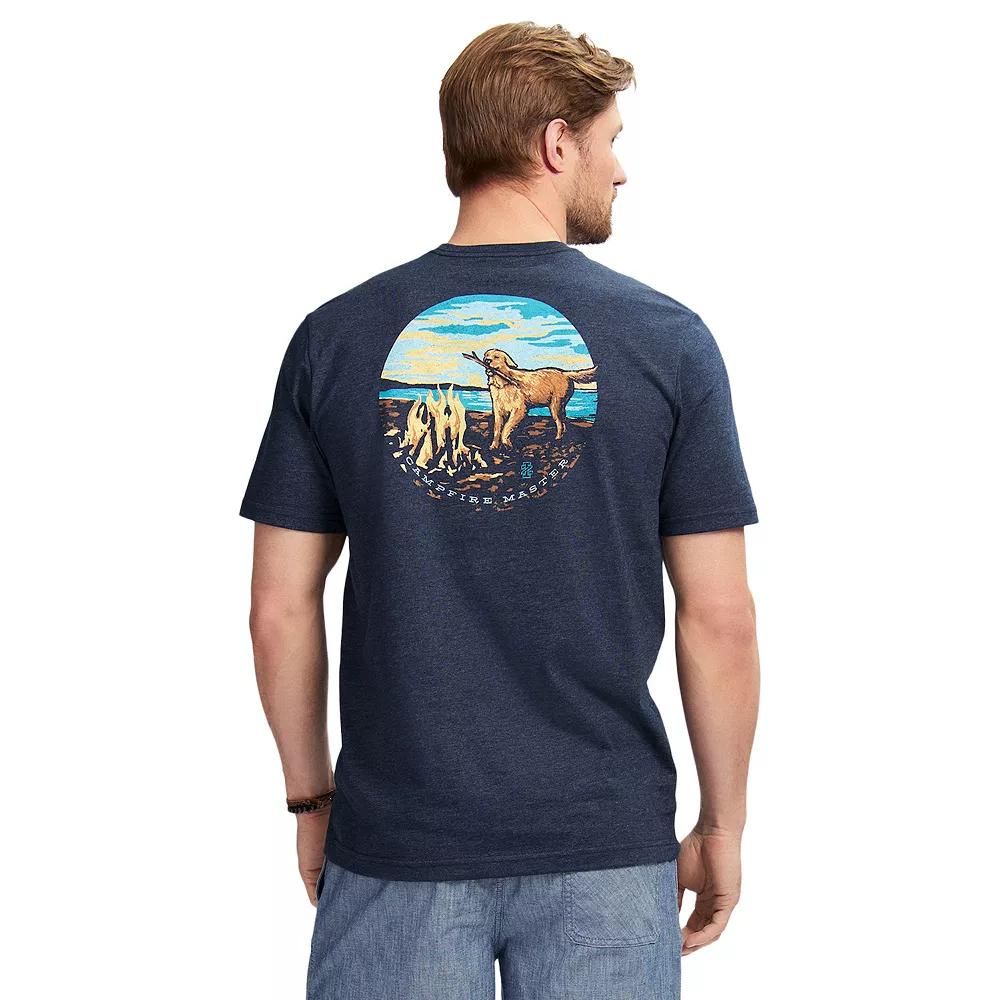 Men's IZOD Saltwater Natural Stretch Short Sleeve Graphic Tee, Size: Medium, Campfire Dog Product Image