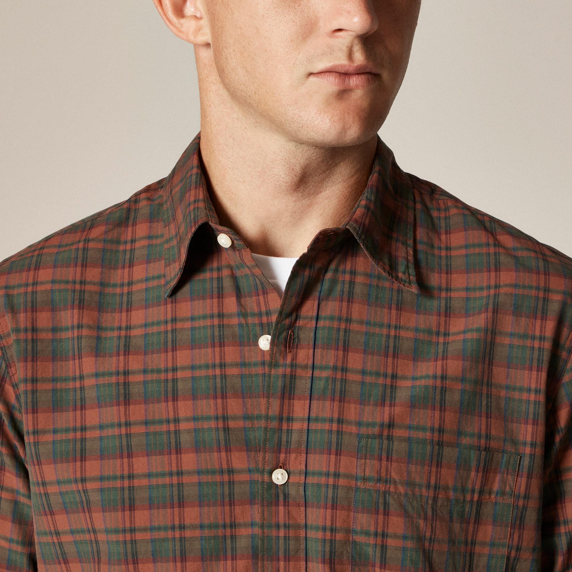 Slim Secret Wash cotton poplin shirt with point collar Product Image