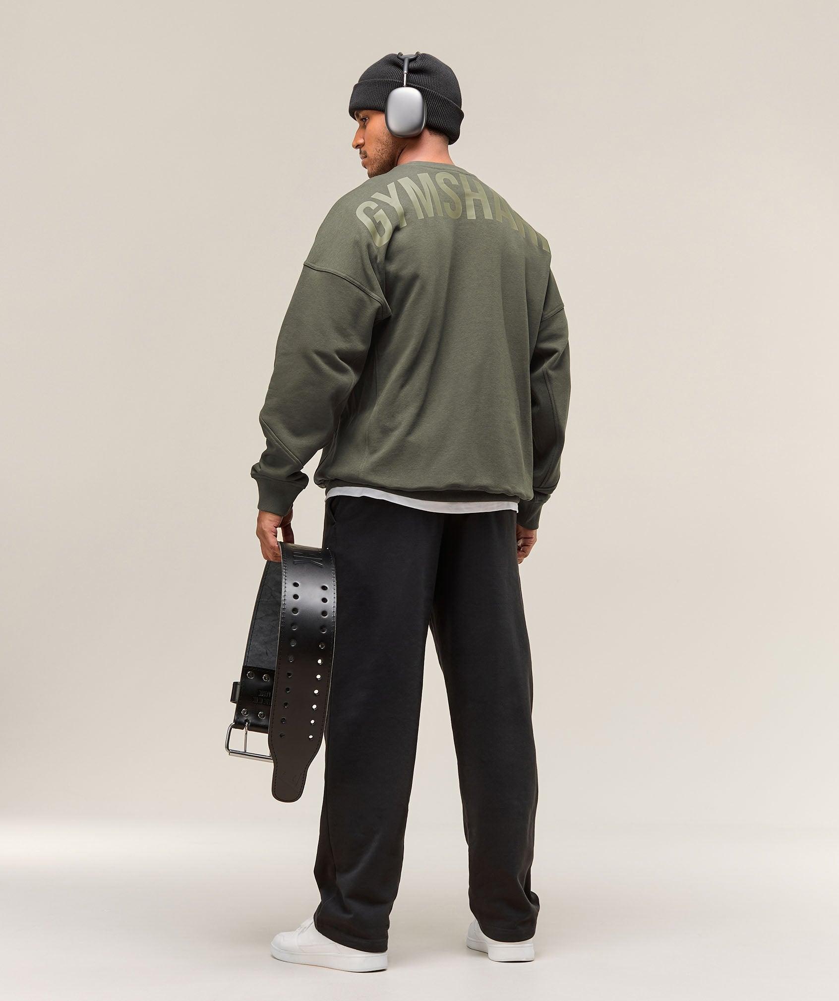 Gymshark Power Crew - Strength Green Male Product Image