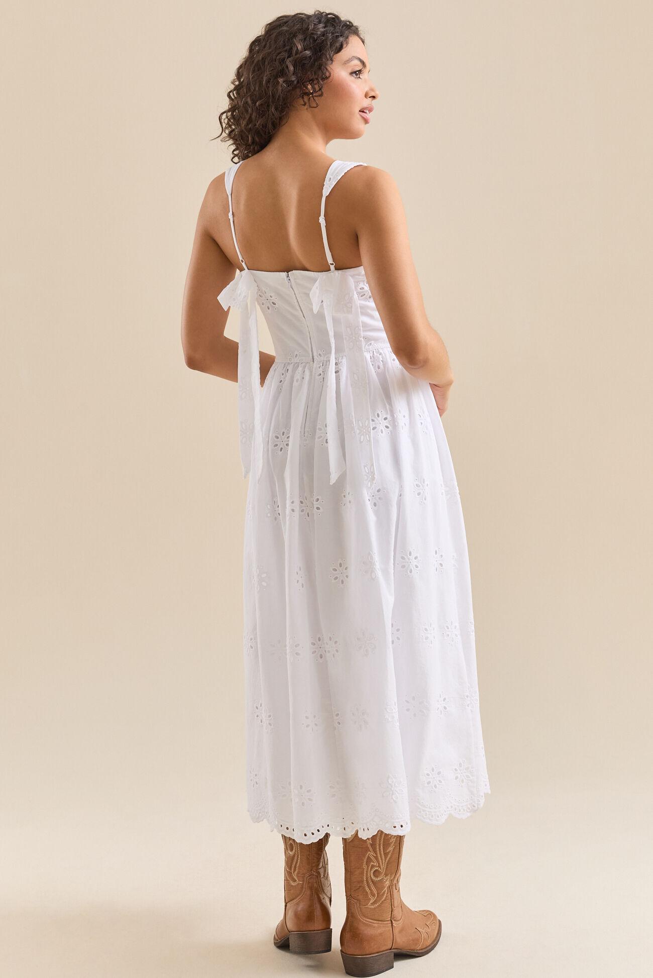 Paislee Eyelet Midi Dress Product Image