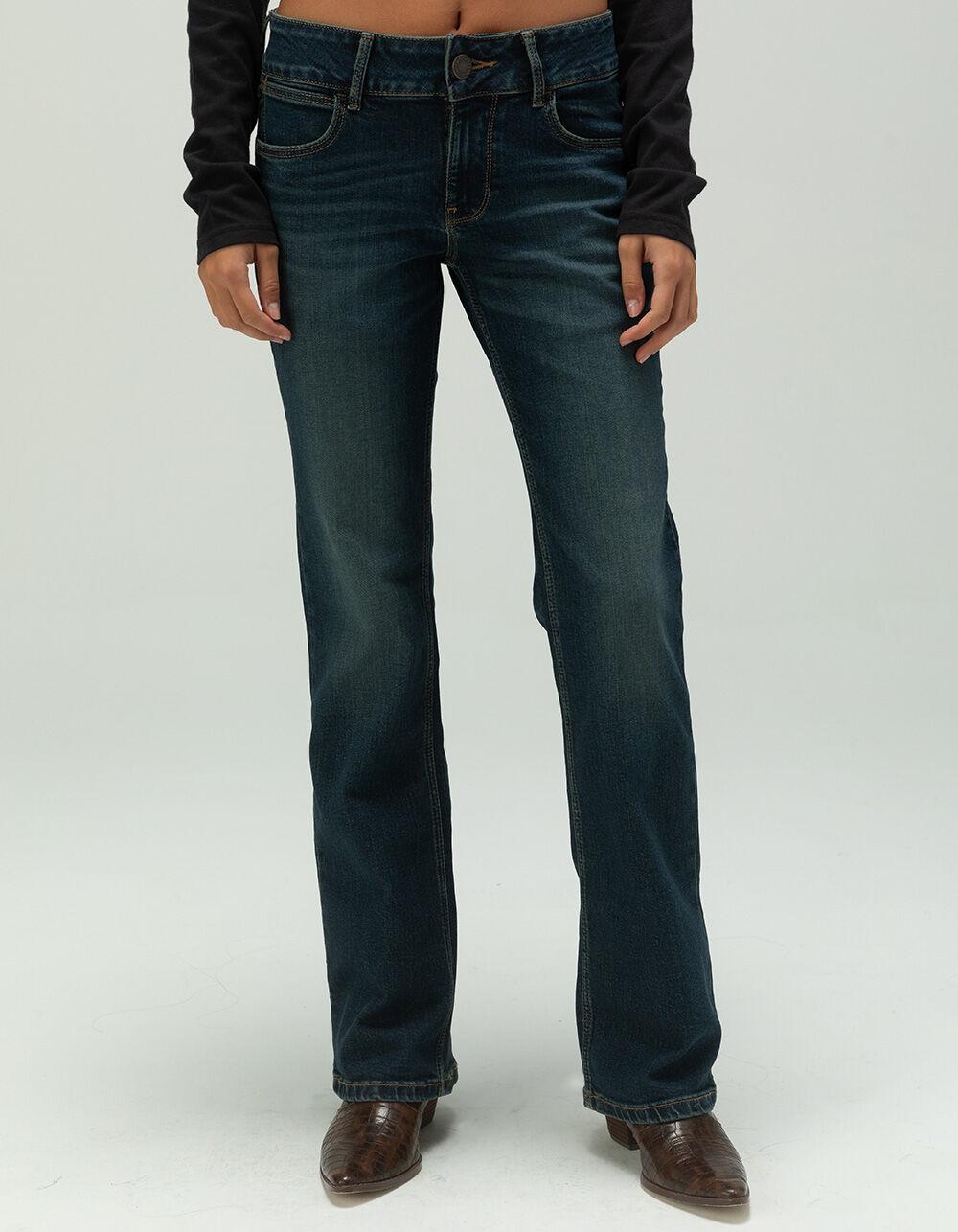 WRANGLER Low Rise Womens Bootcut Jeans - DARK INDIGO Product Image
