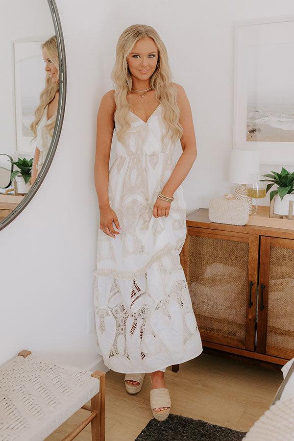 Cue The Boho Crochet Maxi Dress Product Image