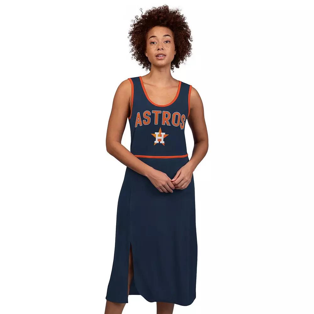 Women's G-III 4Her by Carl Banks Navy Houston Astros Center Field Maxi Dress, Size: Large, Blue Product Image