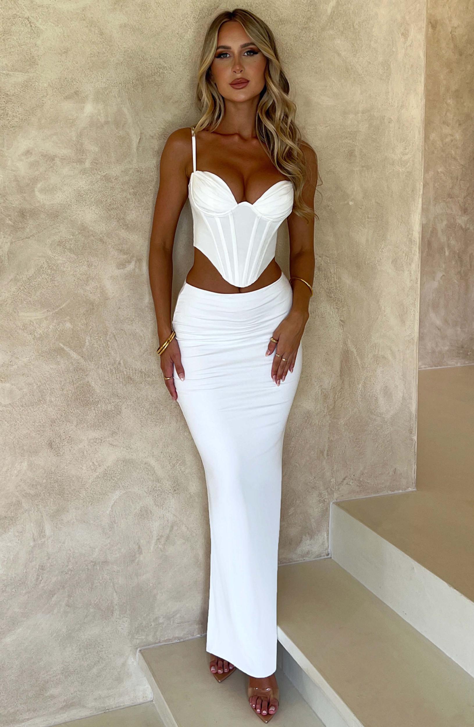 Astrid Maxi Skirt - White Product Image