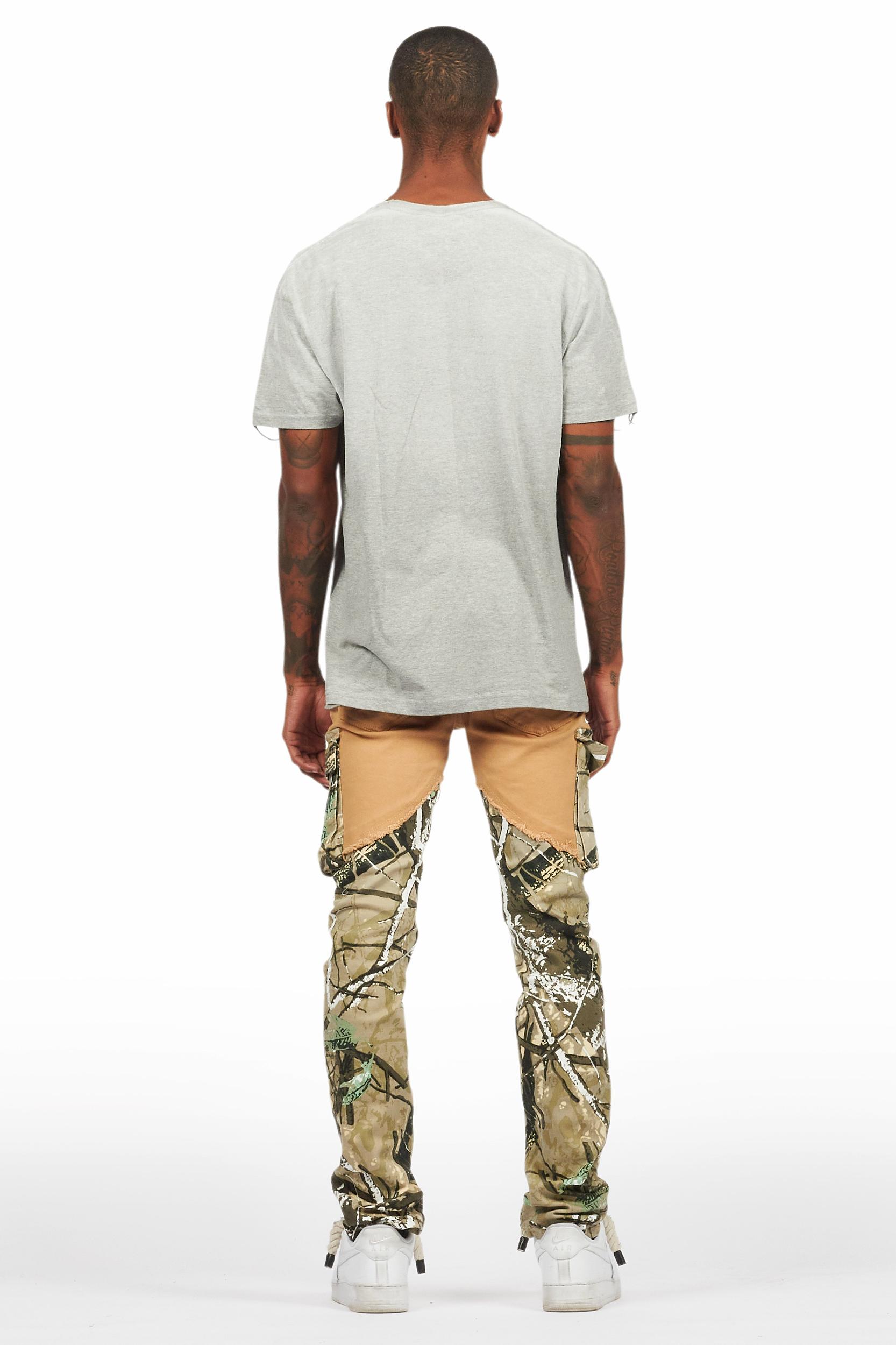 Denka Beige Slim Fit Jean Male Product Image