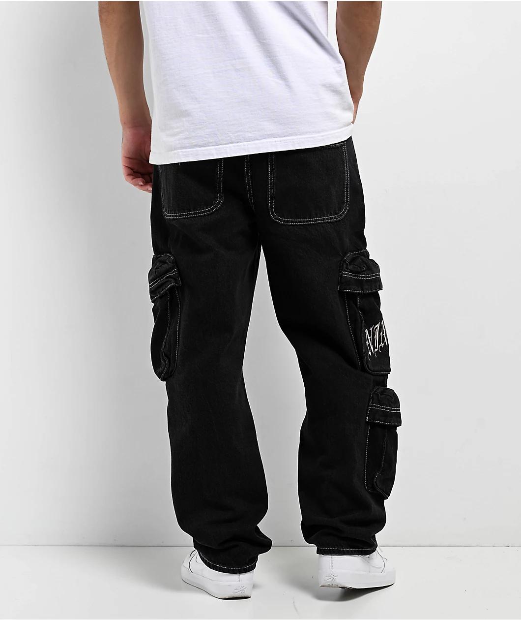 Ninth Hall Ambush Black 3D Cargo Pants Product Image