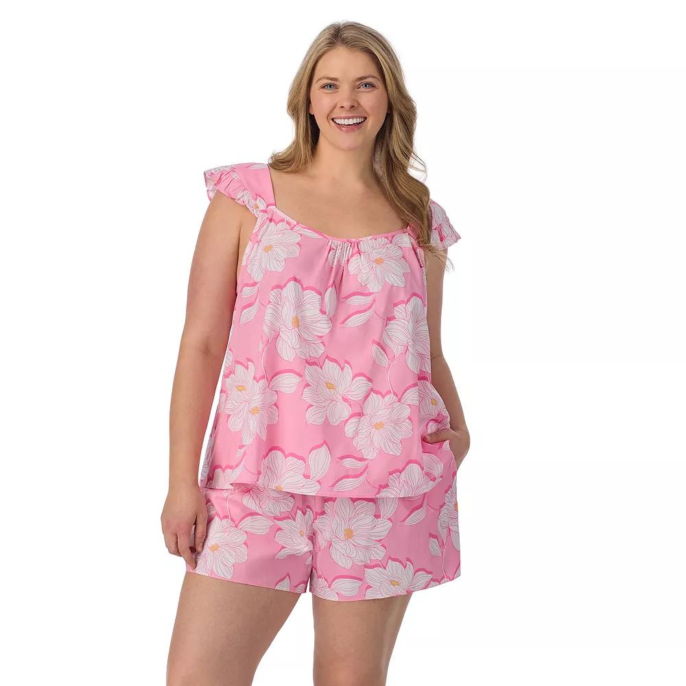 Plus Size Draper James 2-Piece Woven Pajama Tank Top & Pajama Boxers Set, Womens Product Image