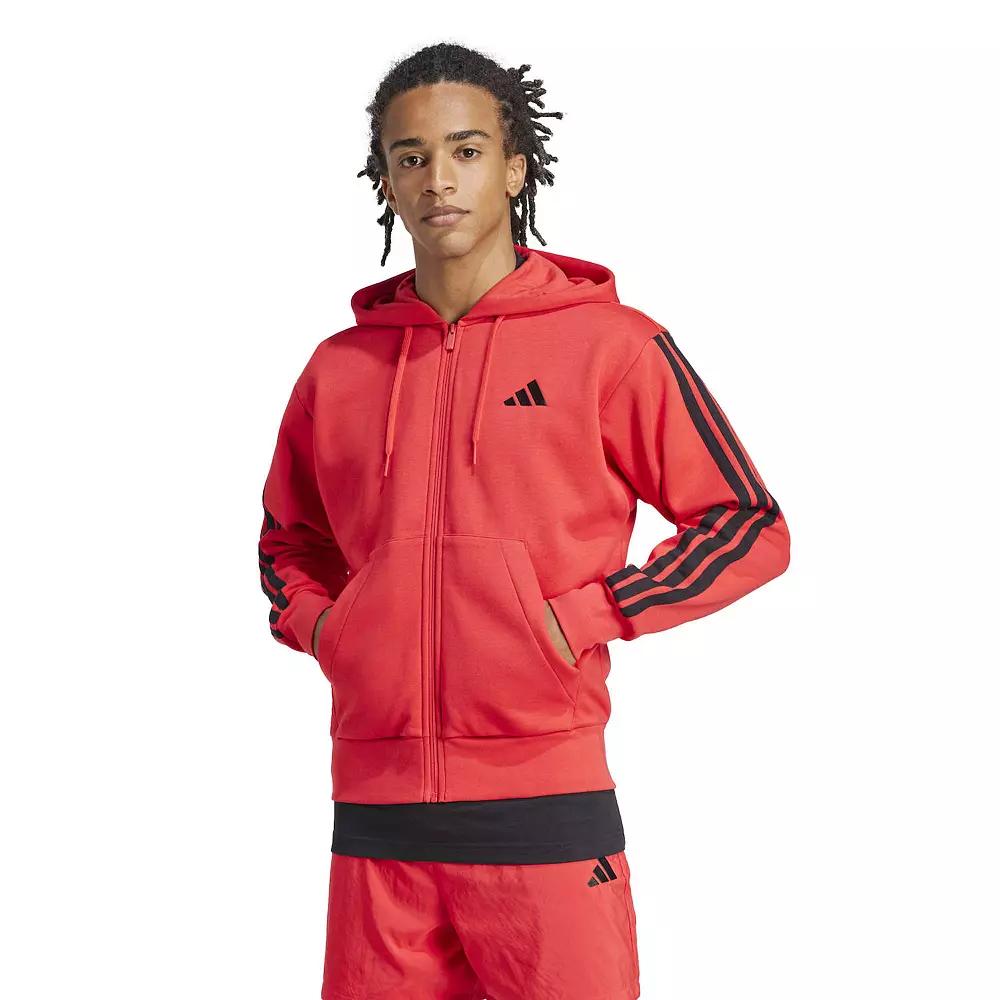 Essentials 3-Stripes Fleece Hoodie Product Image