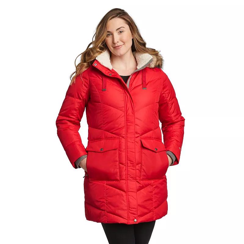 Women's Eddie Bauer Lodge Casadian Down Parka Jacket, Size: XL, Red Product Image