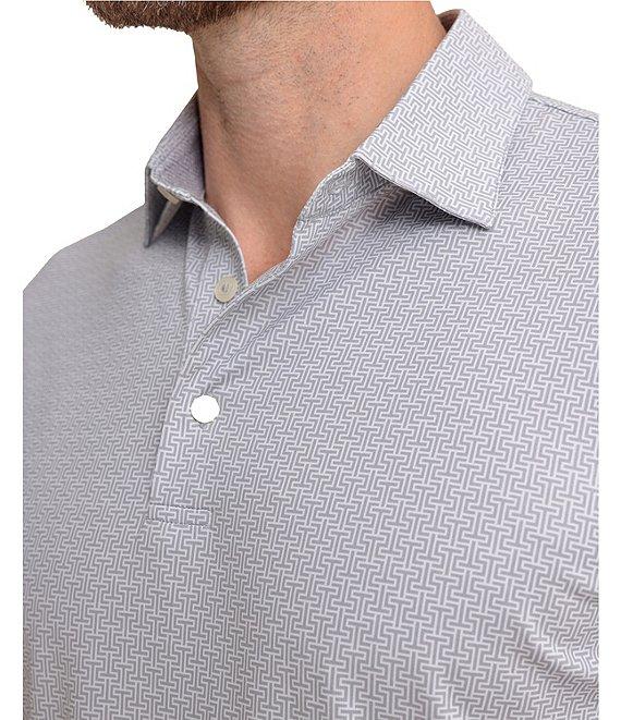 Southern Tide Driver Geo Print Short Sleeve Polo Shirt Product Image