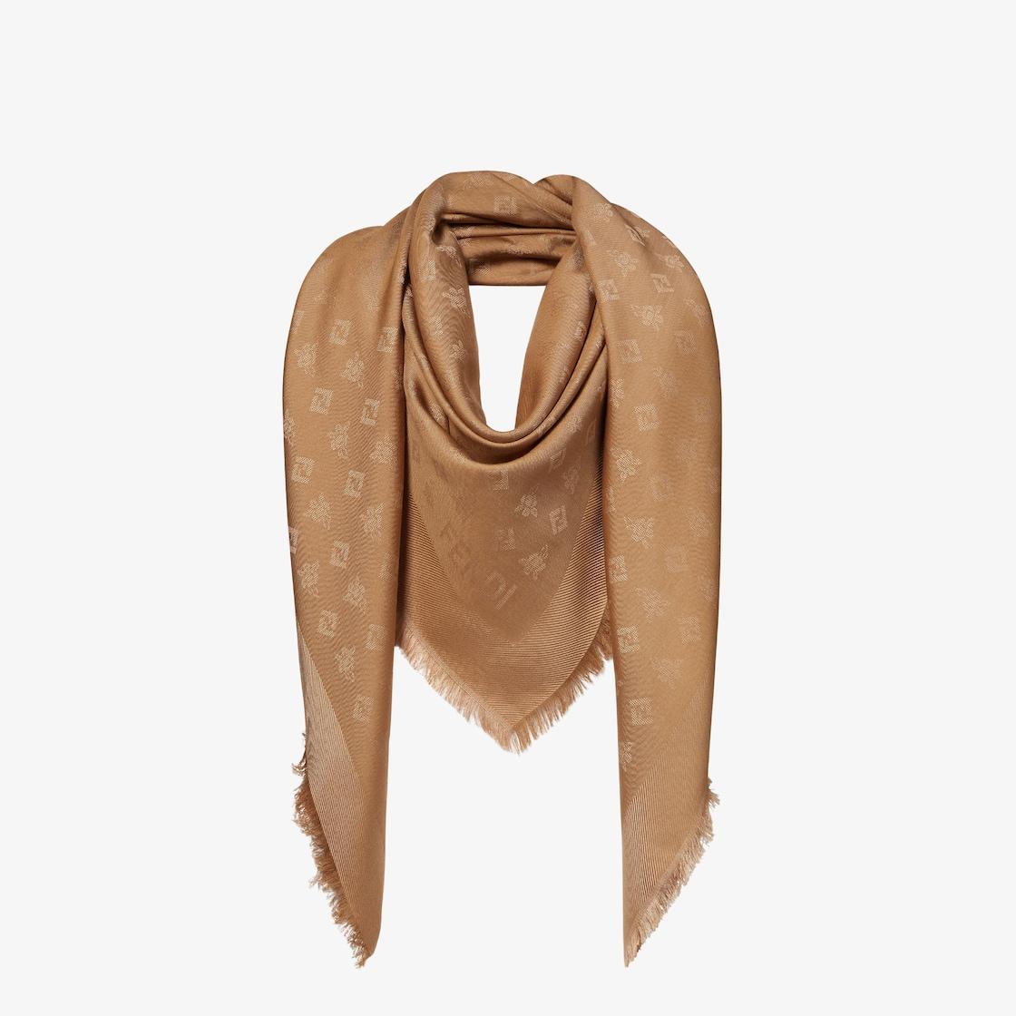 FF ShawlBrown silk and wool shawl Product Image