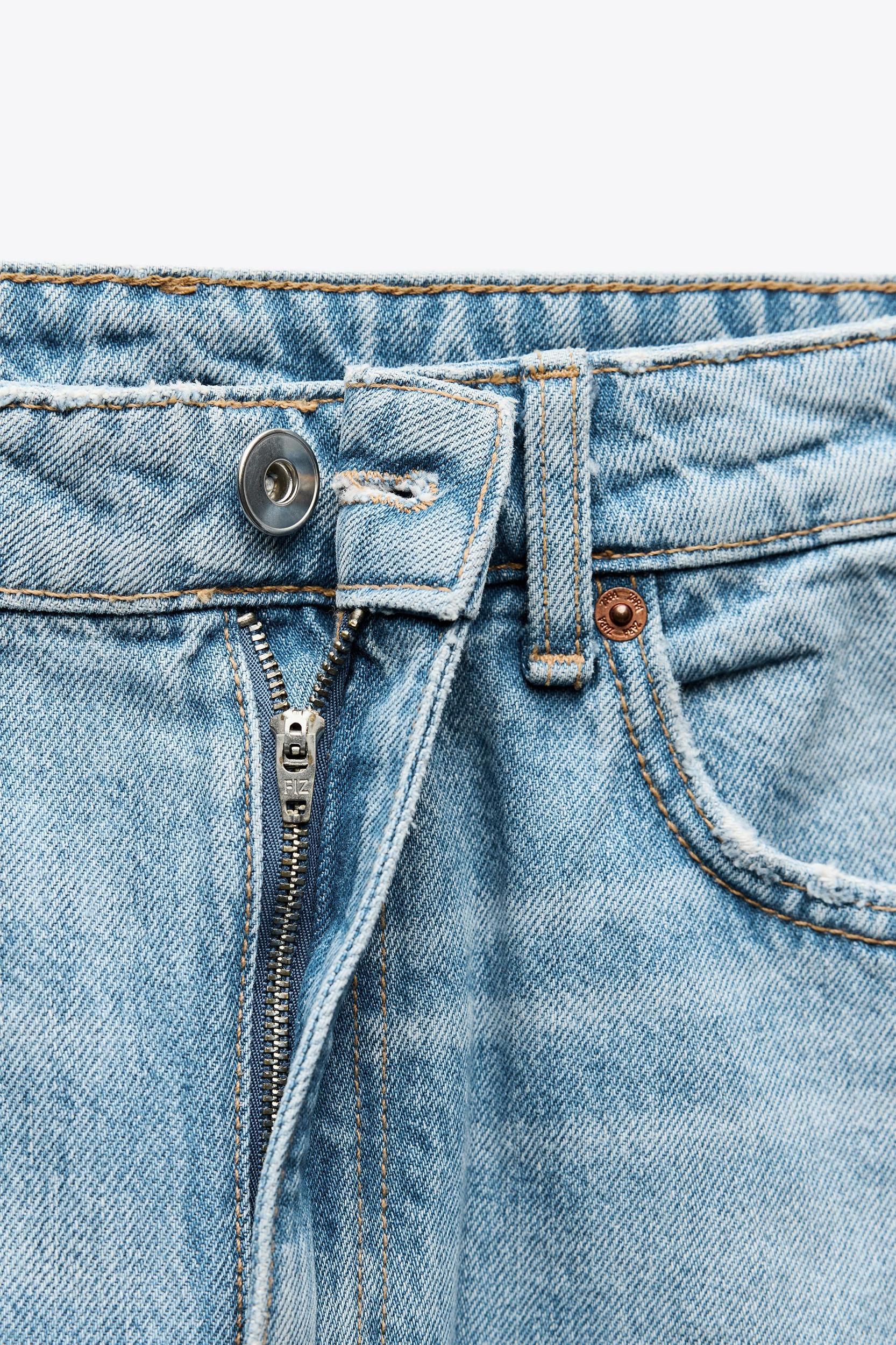TRF MID-RISE RIPPED BAGGY JEANS Product Image