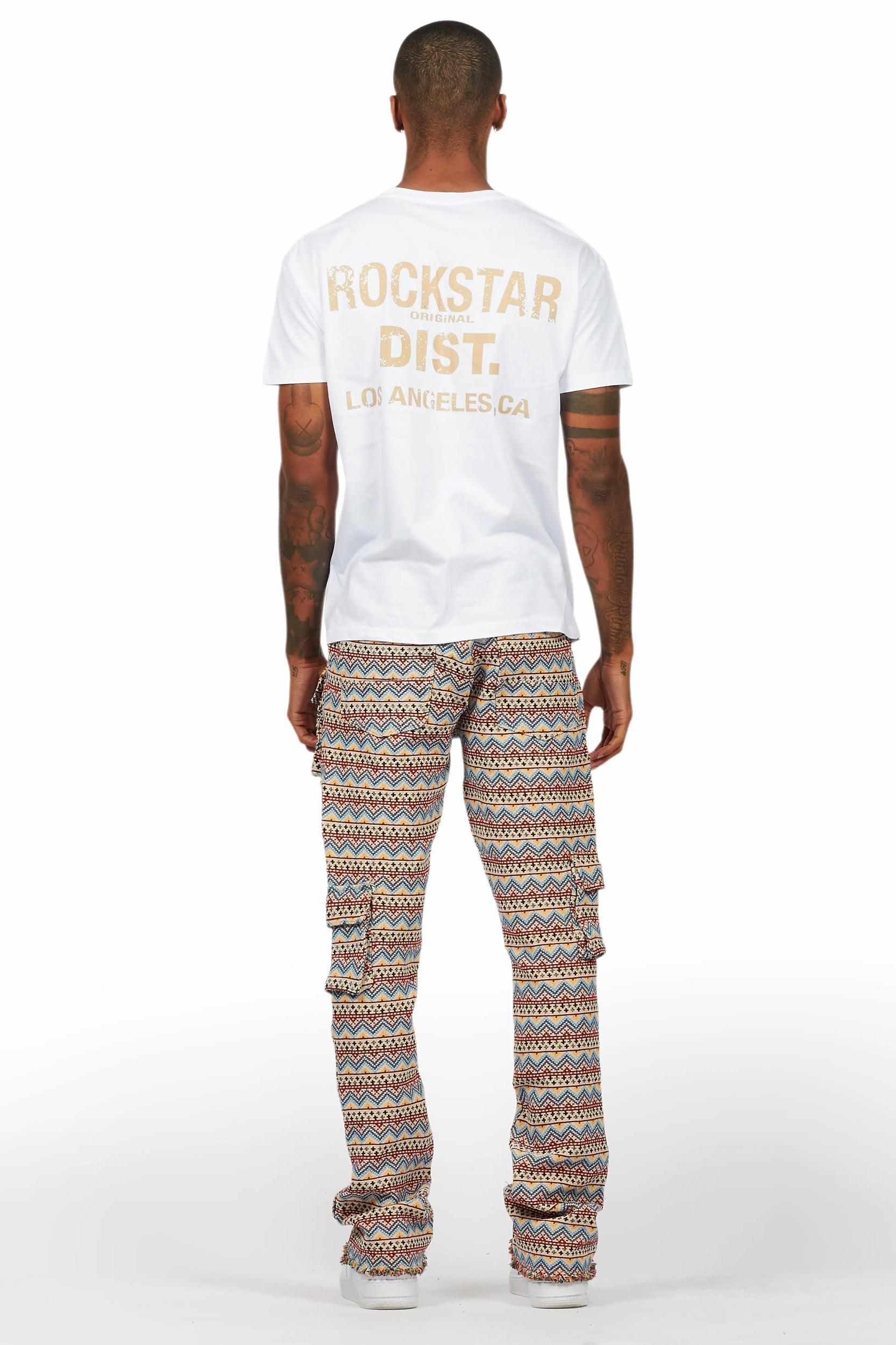 Lake White/Beige T-Shirt/Tapestry Jean Bundle Male Product Image