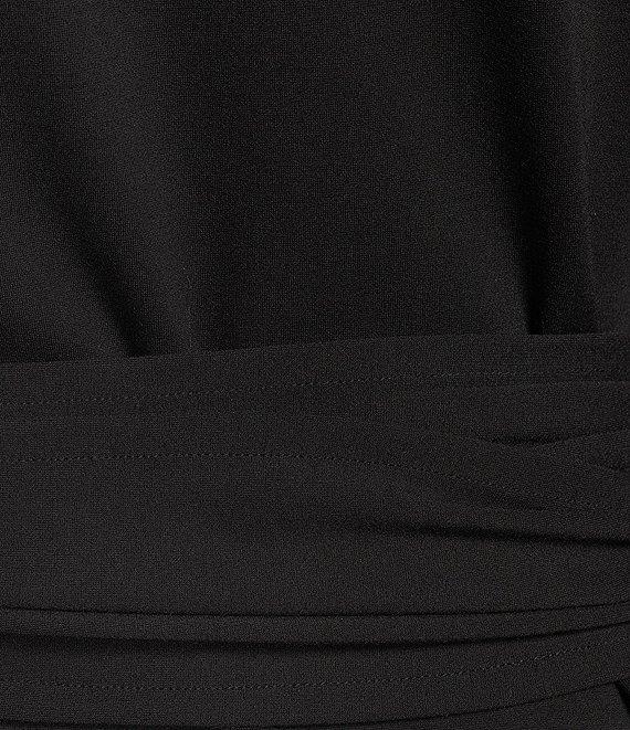 FRANCES VALENTINE Whitney Viscose Blend Boat Neck 3/4 Sleeve Wrap Top Product Image