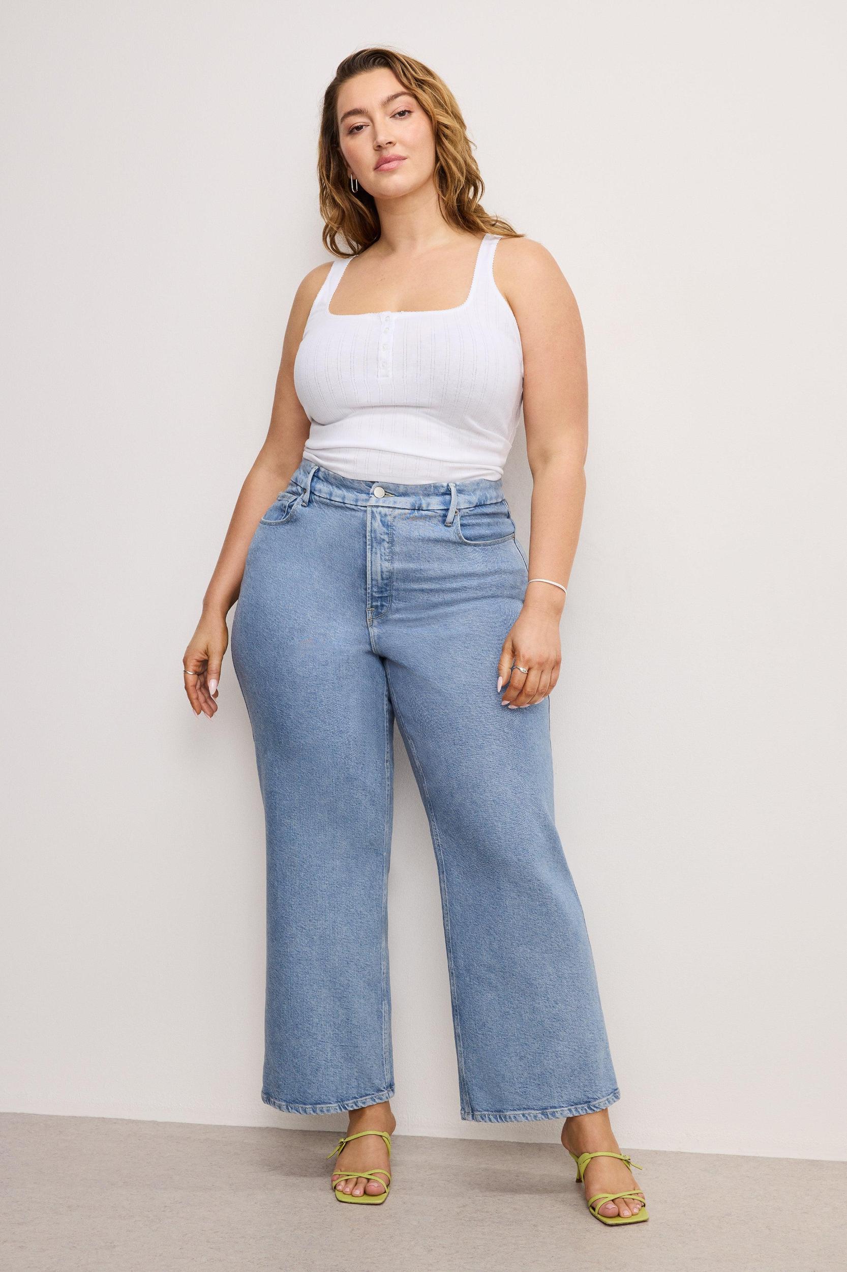 SOFT TECH GOOD SKATE WIDE CROPPED JEANS | INDIGO860 Product Image