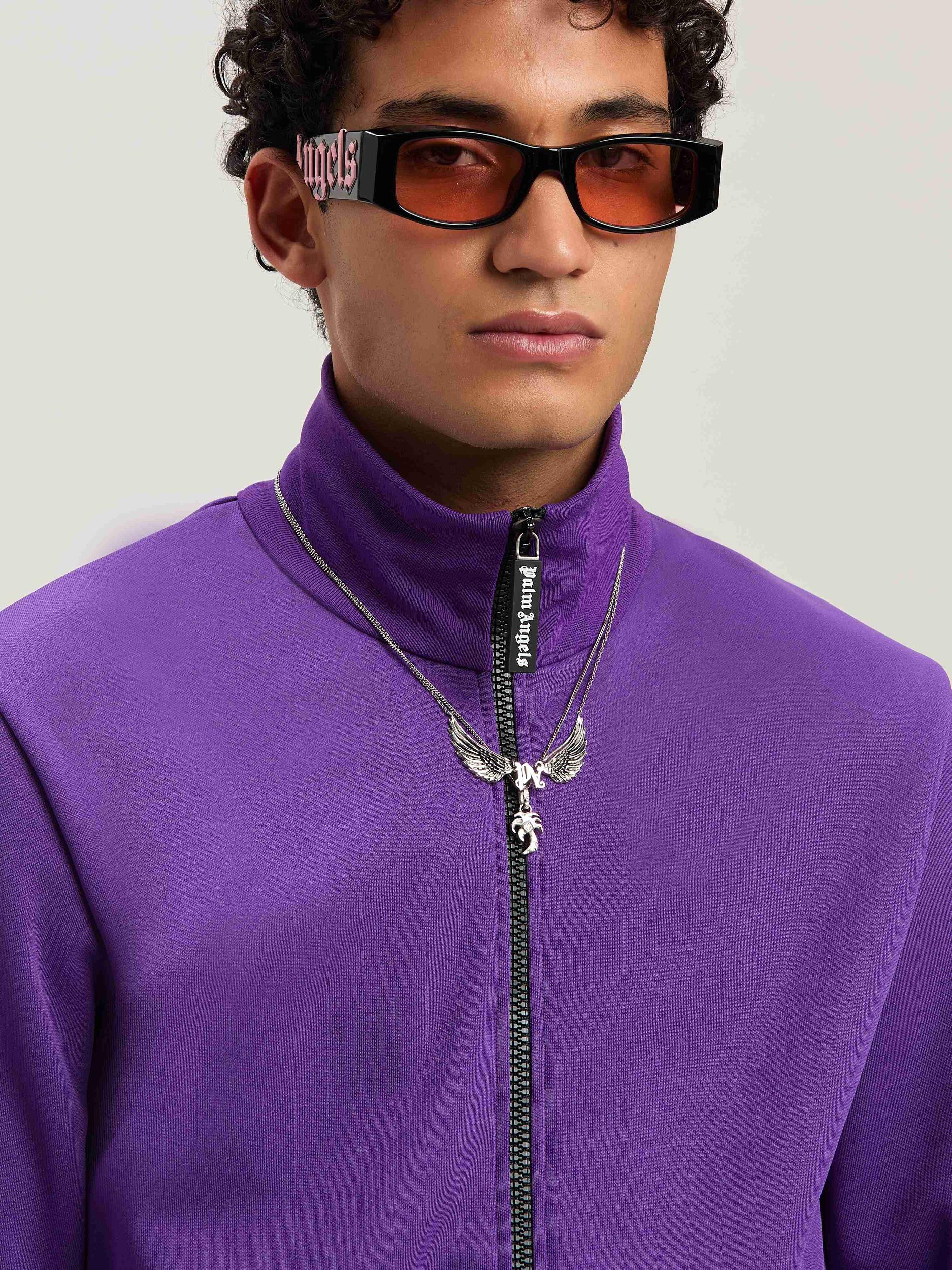 BACK CURVED LOGO TRACK JACKET PURPLE - O Product Image