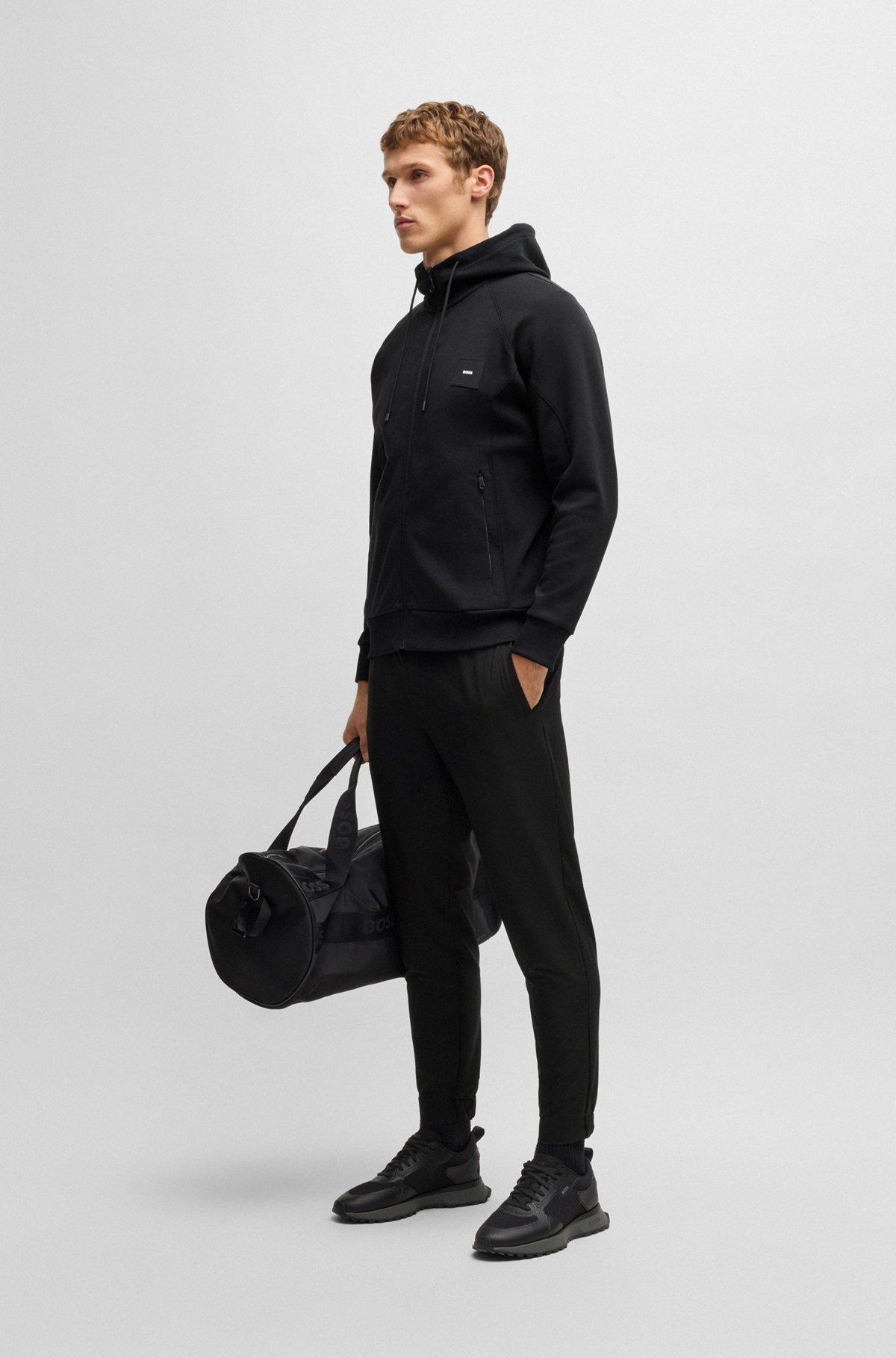 Zip-up hoodie with logo patch Product Image