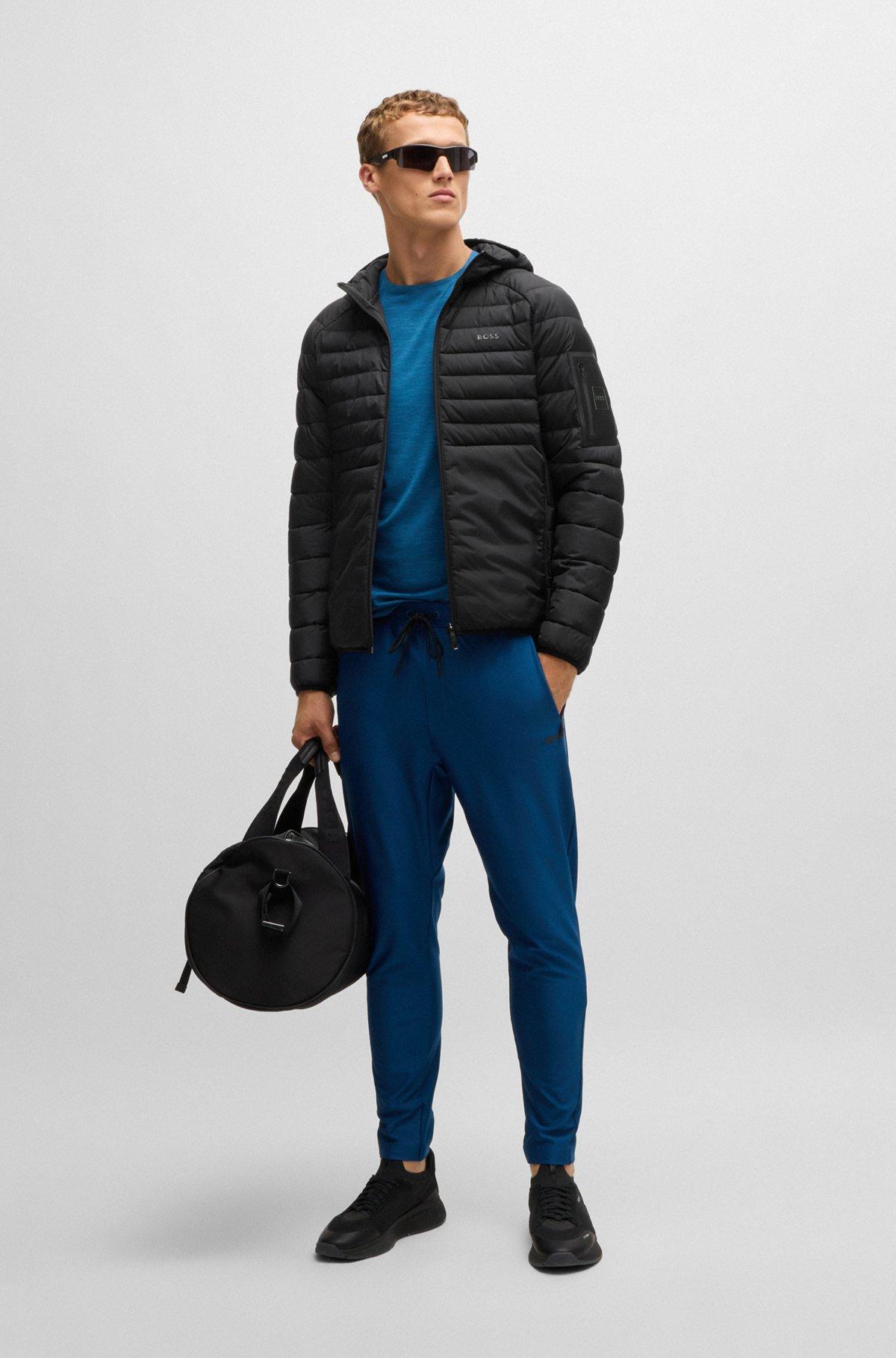 BOSS - Water-repellent padded jacket with decorative reflective details - Black Product Image