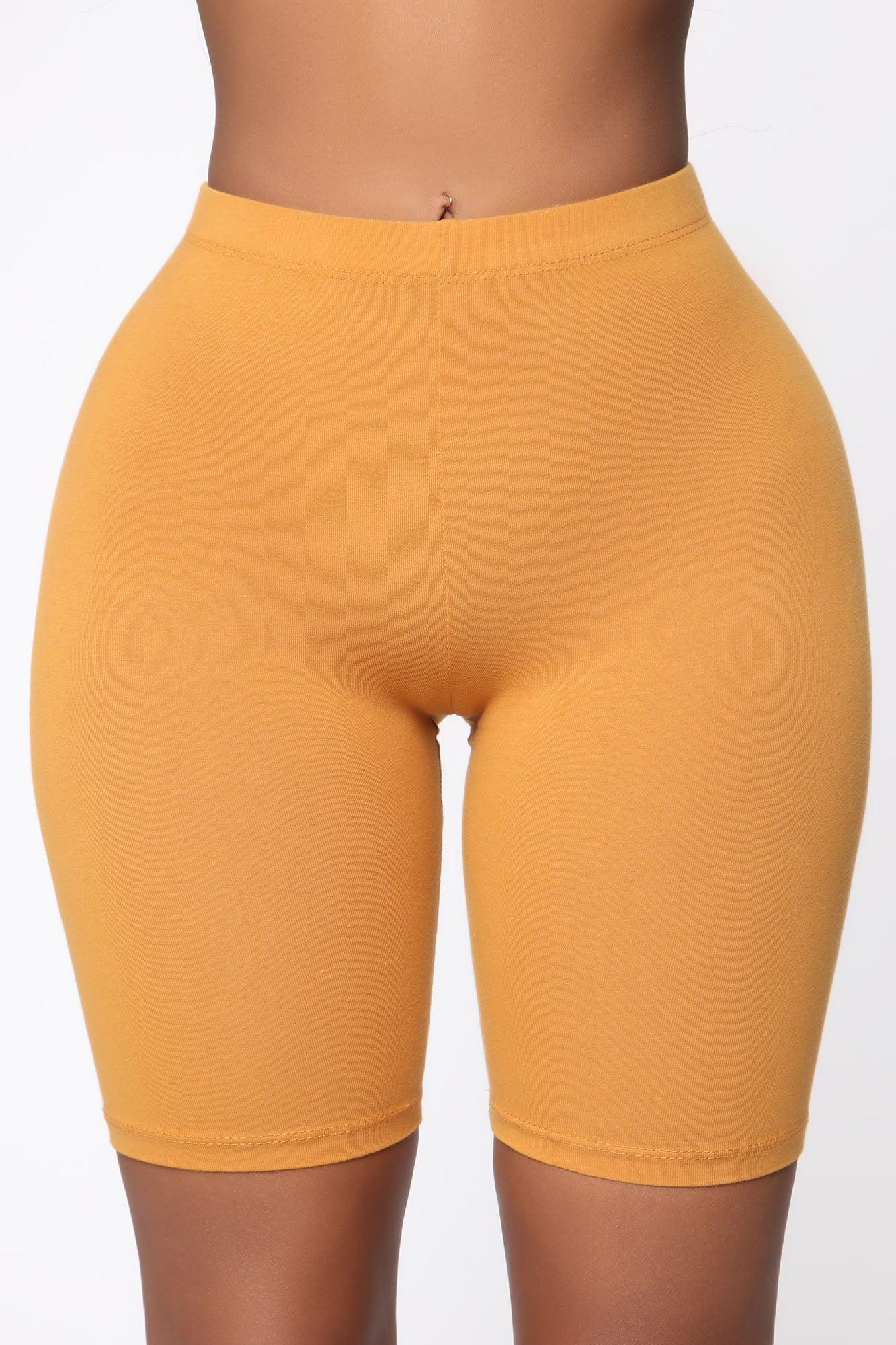 Natalee Biker Shorts - Mustard Product Image