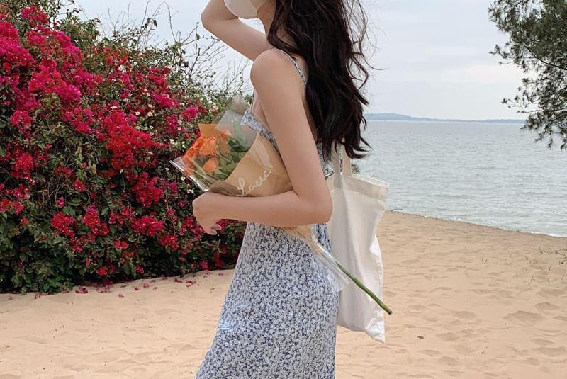 Spaghetti Strap Floral Maxi Sundress Product Image