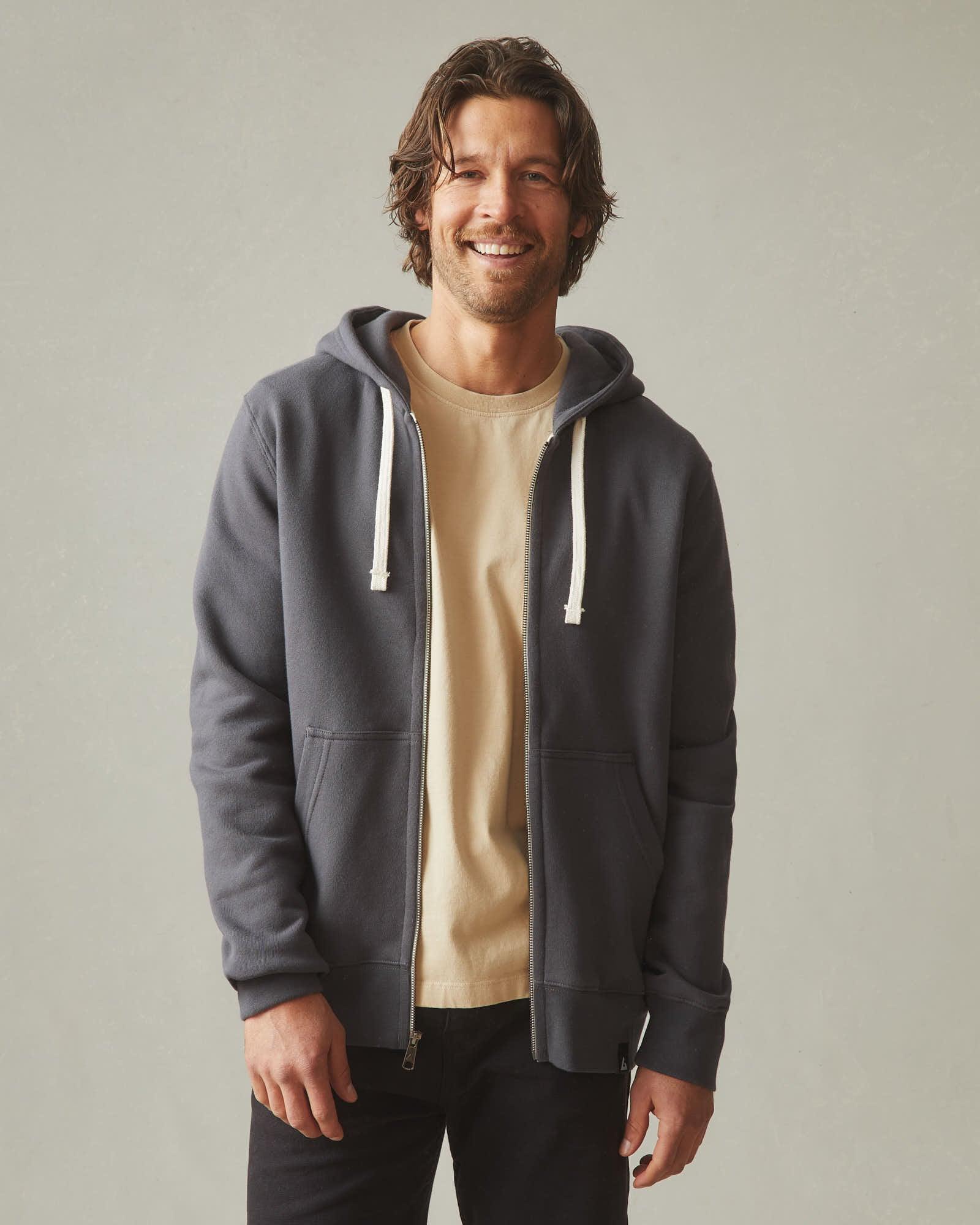 Men's Midweight Full Zip - Dark Charcoal Product Image