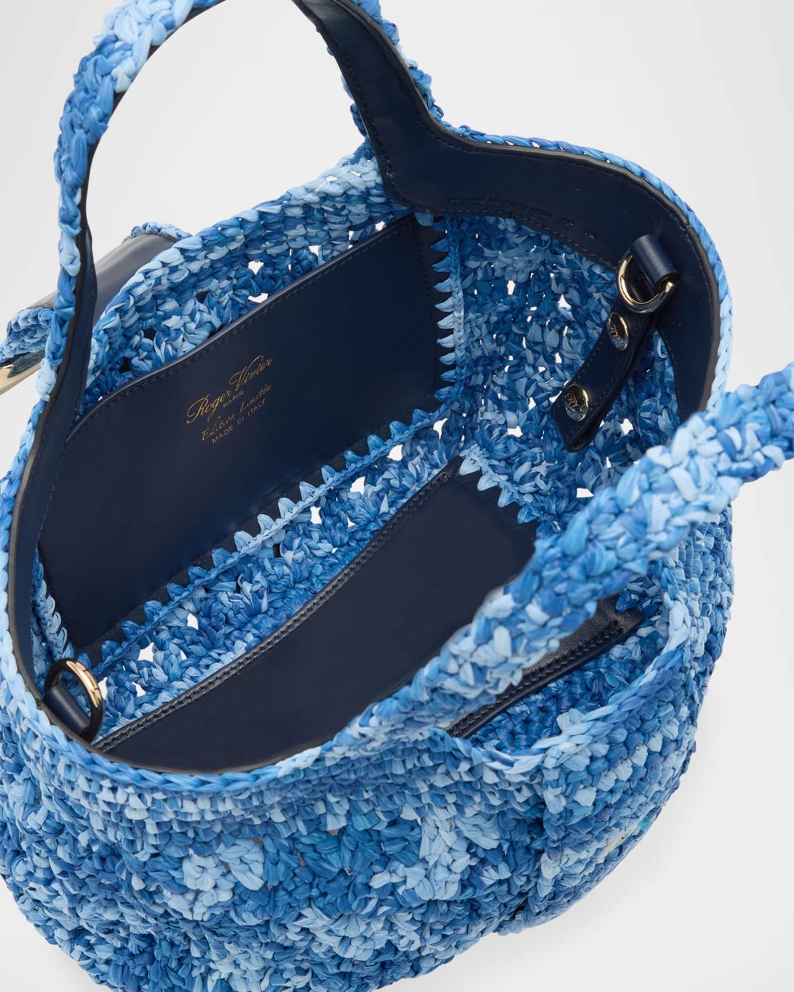 Grand Viv Choc Crochet Raffia Top-Handle Bag Product Image
