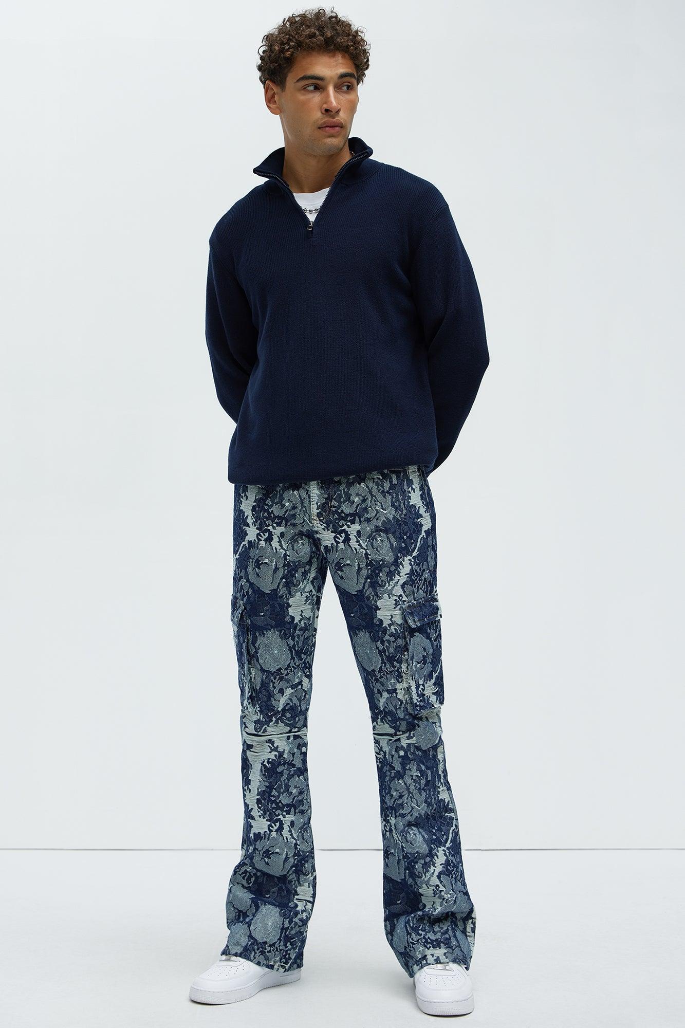 Inspired Stacked Skinny Flare Jeans - Dark Wash Product Image