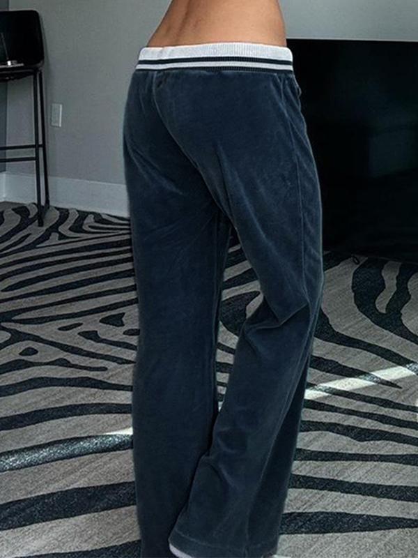 Contrast Stripe Flare Leg Pants Product Image