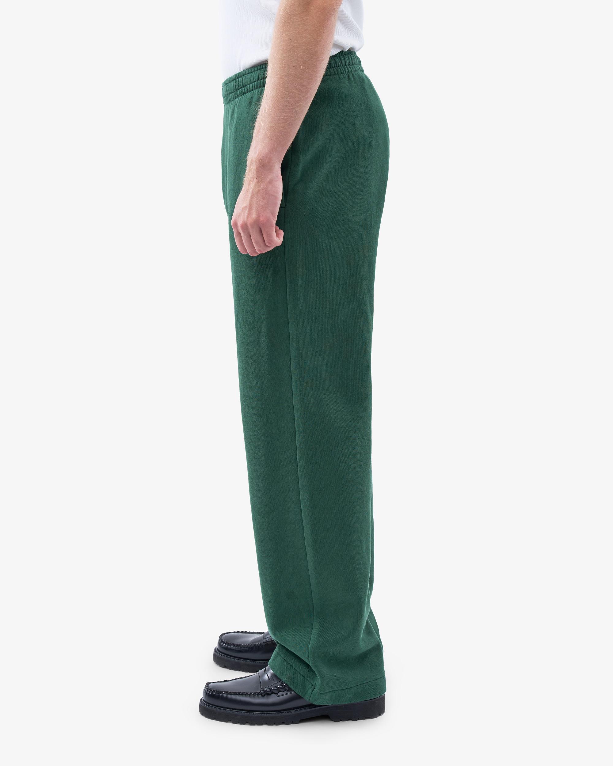 Organic Straight Leg Sweatpants - Emerald Green Product Image