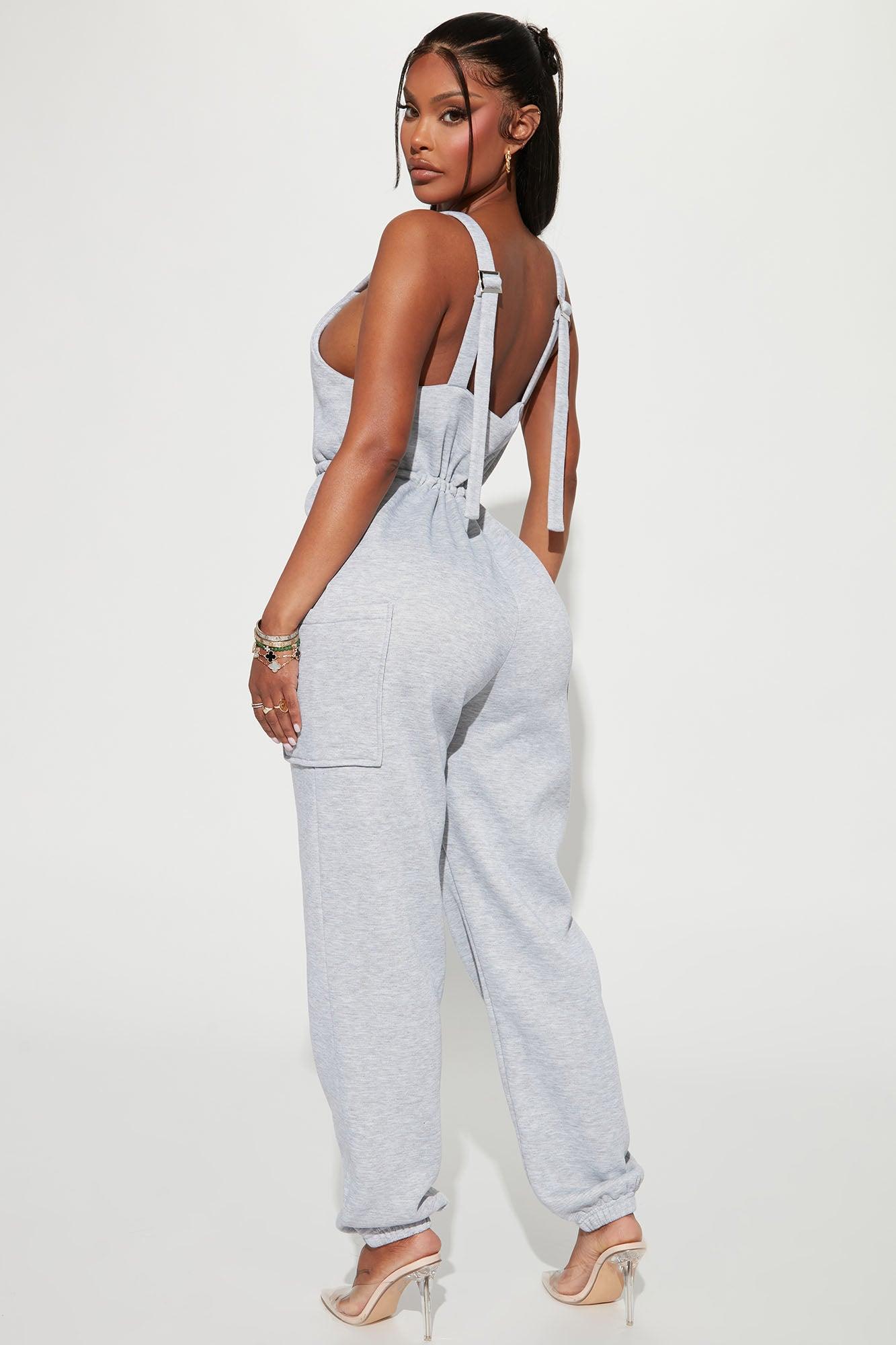 Felicia Cozy Jumpsuit - Heather Grey Product Image