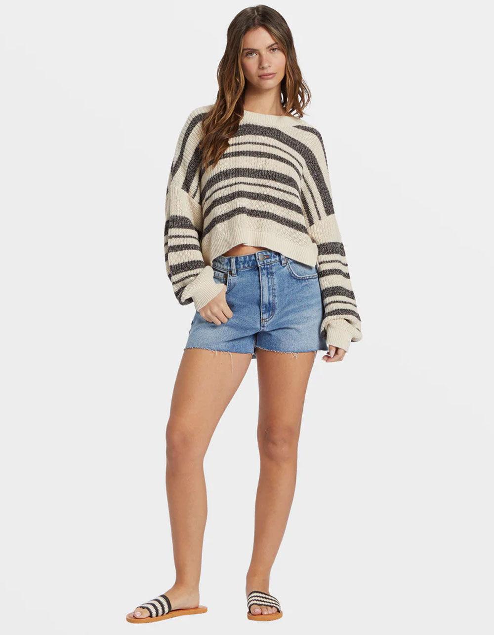 BILLABONG Hang Tight Striped Womens Sweater - Cream Combo Product Image