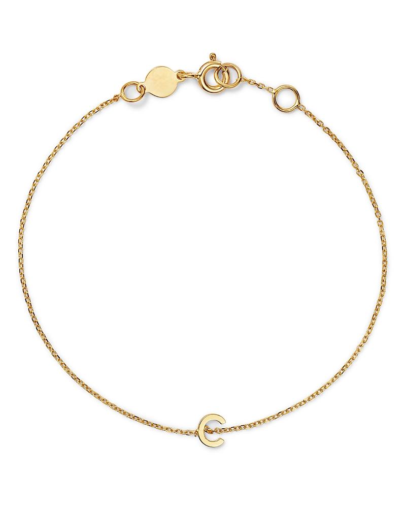 Womens 14K Yellow Gold Initial Charm Bracelet Product Image