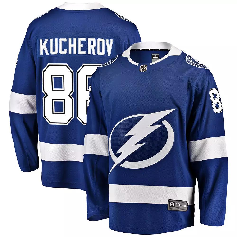 Men's Fanatics Nikita Kucherov Blue Tampa Bay Lightning Home Breakaway Player Jersey,  Product Image
