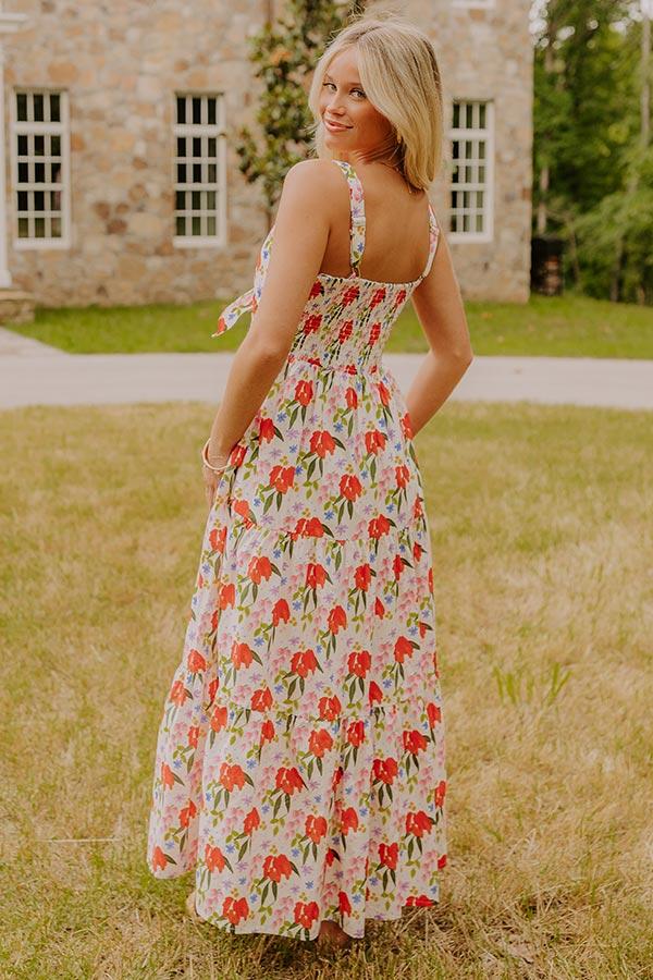 Life In Full Bloom Front Tie Maxi Dress Product Image