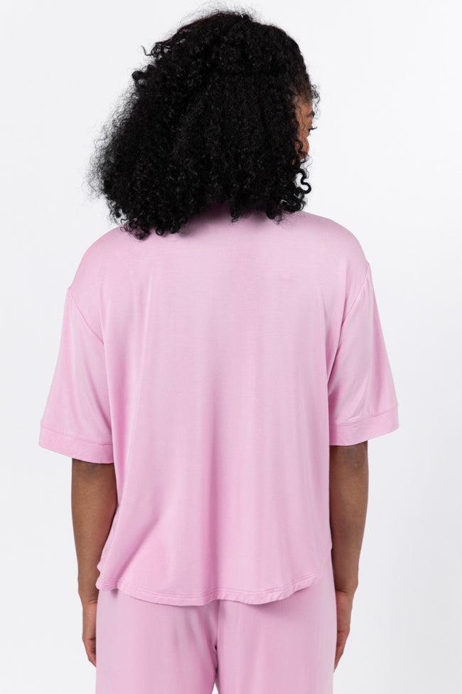 Good To Get Away Pink Bamboo Pajama Set FINAL SALE Product Image