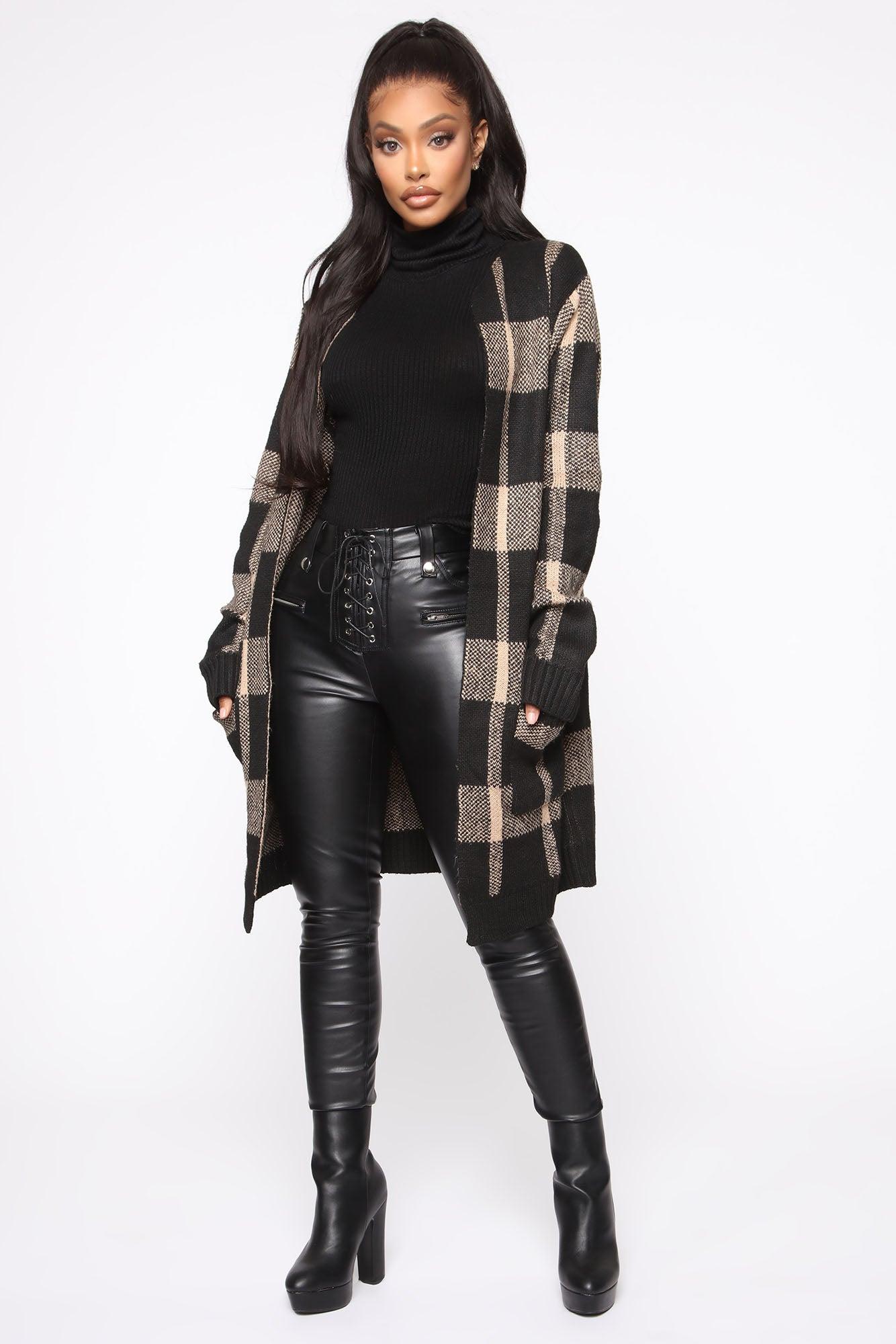 How You Plaid Me Cardigan - Taupe Product Image