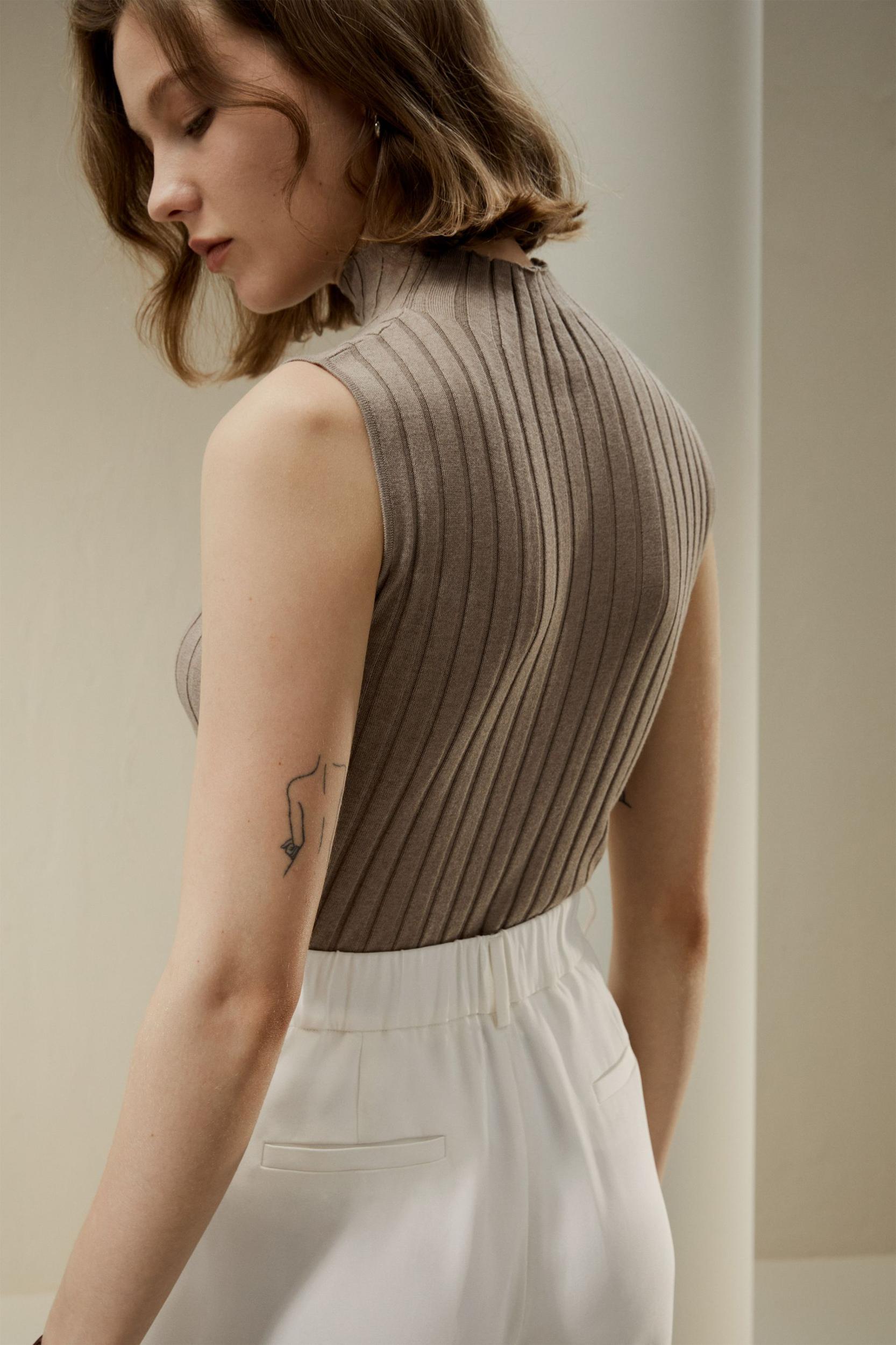 Silk-Cashmere Blend Knit Top Product Image