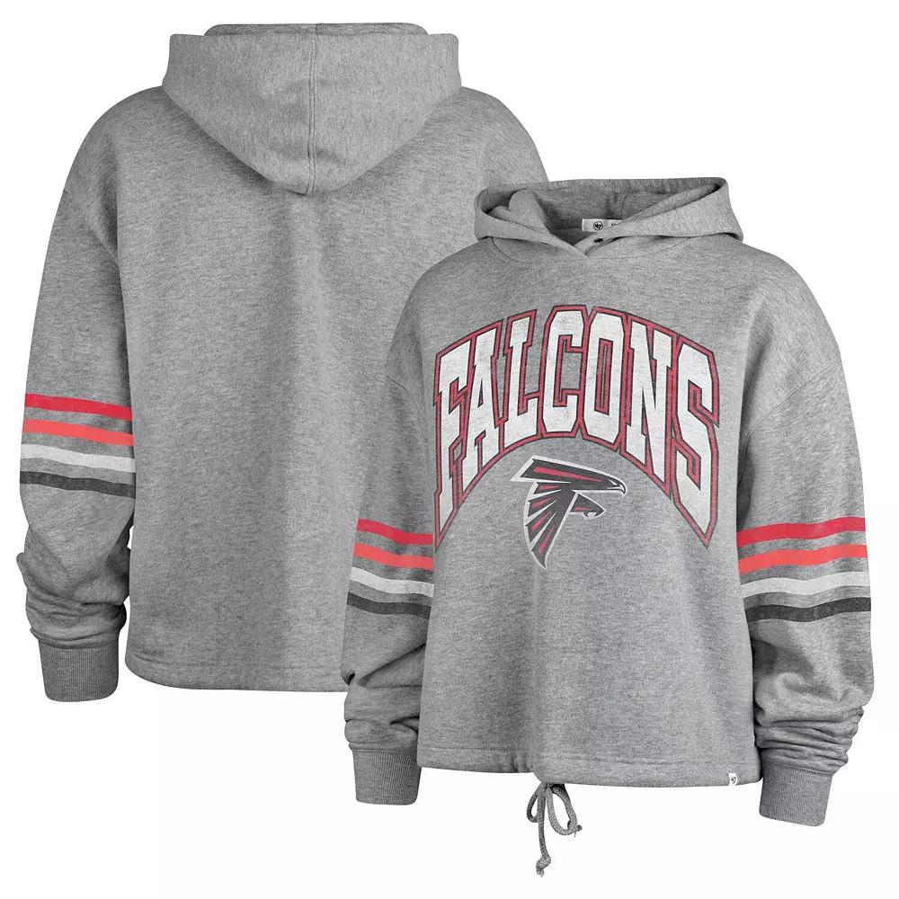 Women's '47 Heather Gray Atlanta Falcons Upland Bennett Pullover Hoodie,  Product Image