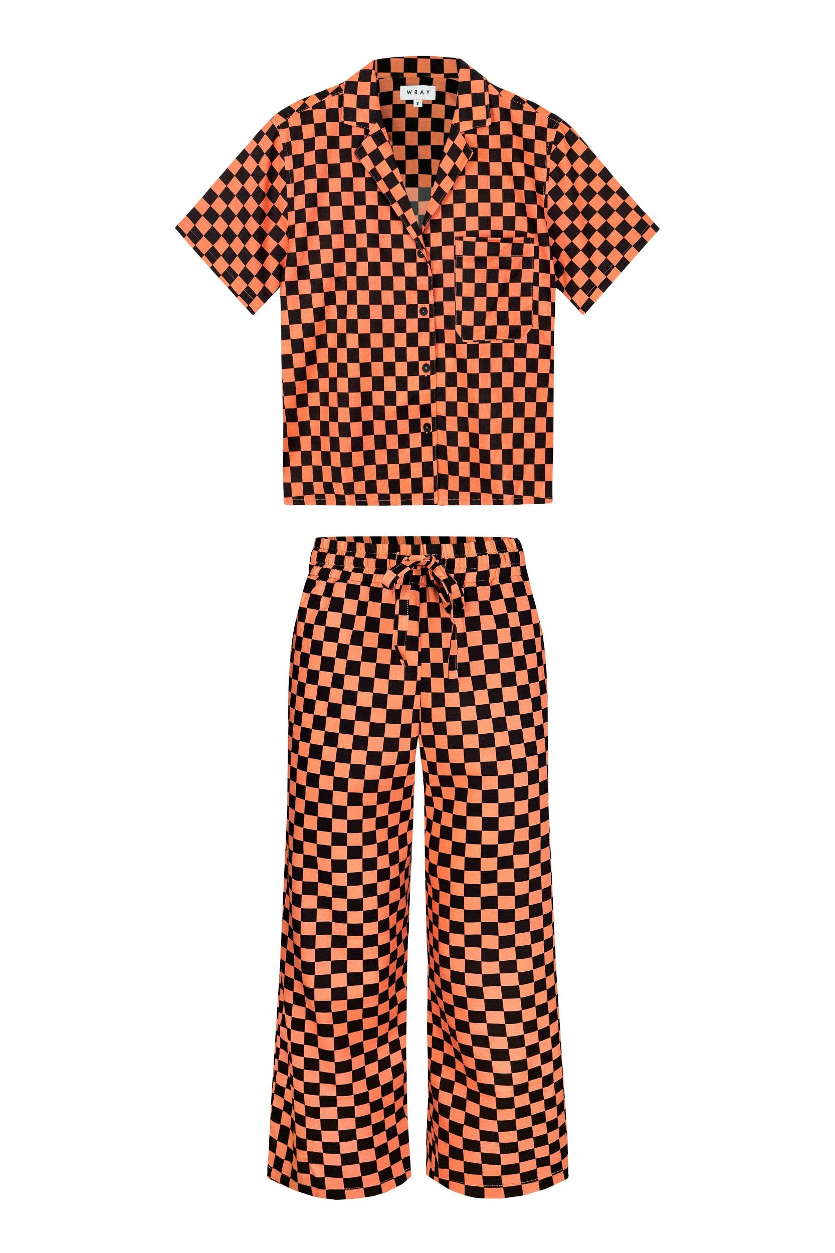 Long Lounge Set - Berry Check Product Image